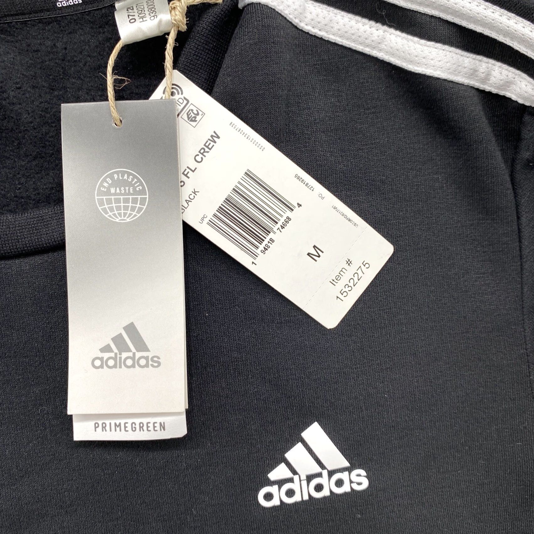 Adidas adidas Sweatshirt PrimeGreen Striped Black White Logo Crewneck Pullover Men’s Size M Size US M / EU 48-50 / 2 - 2 Thumbnail