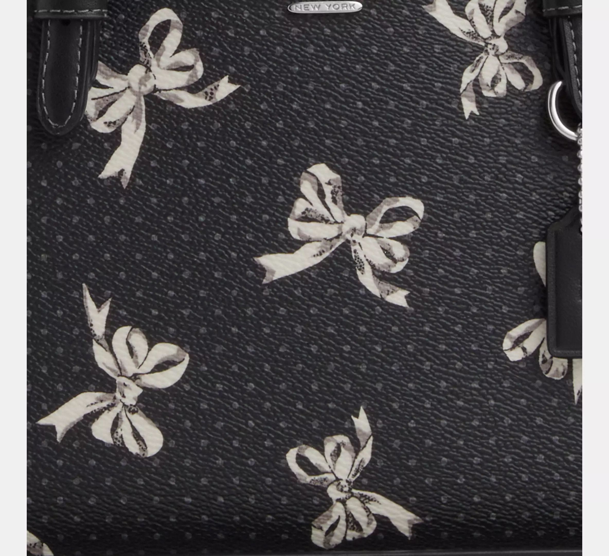 Coach NWT Coach Mollie Tote Bag 25 With Bow Print CY648 Size ONE SIZE - 10 Thumbnail
