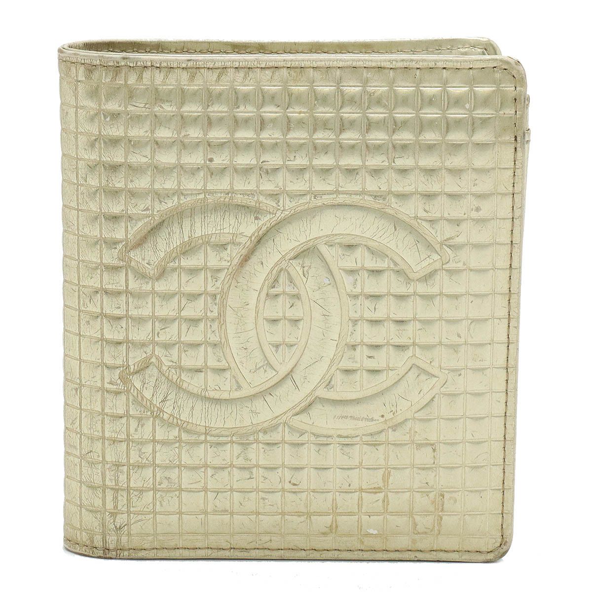 Chanel Chanel Chanel Metallic Leather Micro Chocolate Bar Wallet Leather Short Wallet Size ONE SIZE - 1 Thumbnail