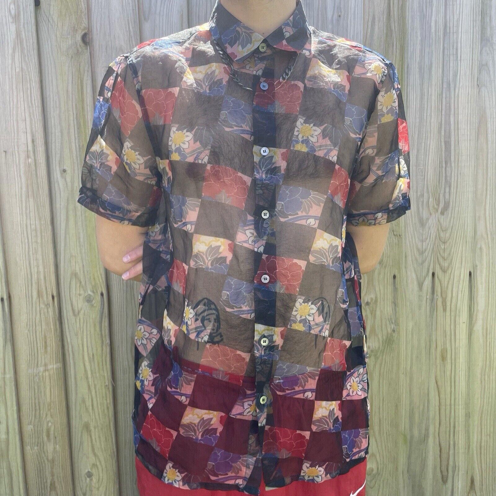 Raf Simons RAF Simon’s Floral Sheer Shirt Size L / US 10 / IT 46 - 1 Thumbnail