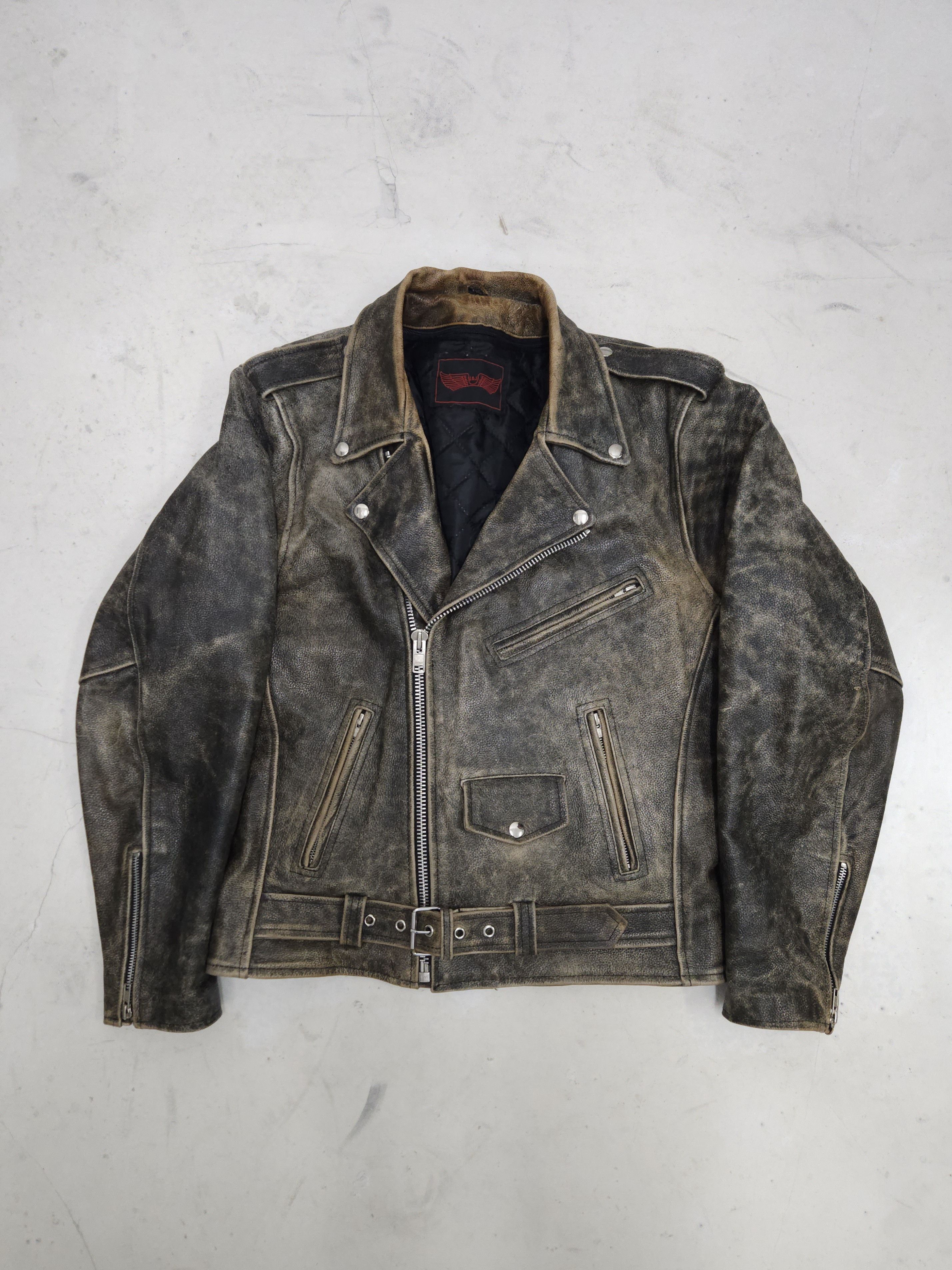 Genuine Leather × Japanese Brand × Leather Jacket VINTAGE