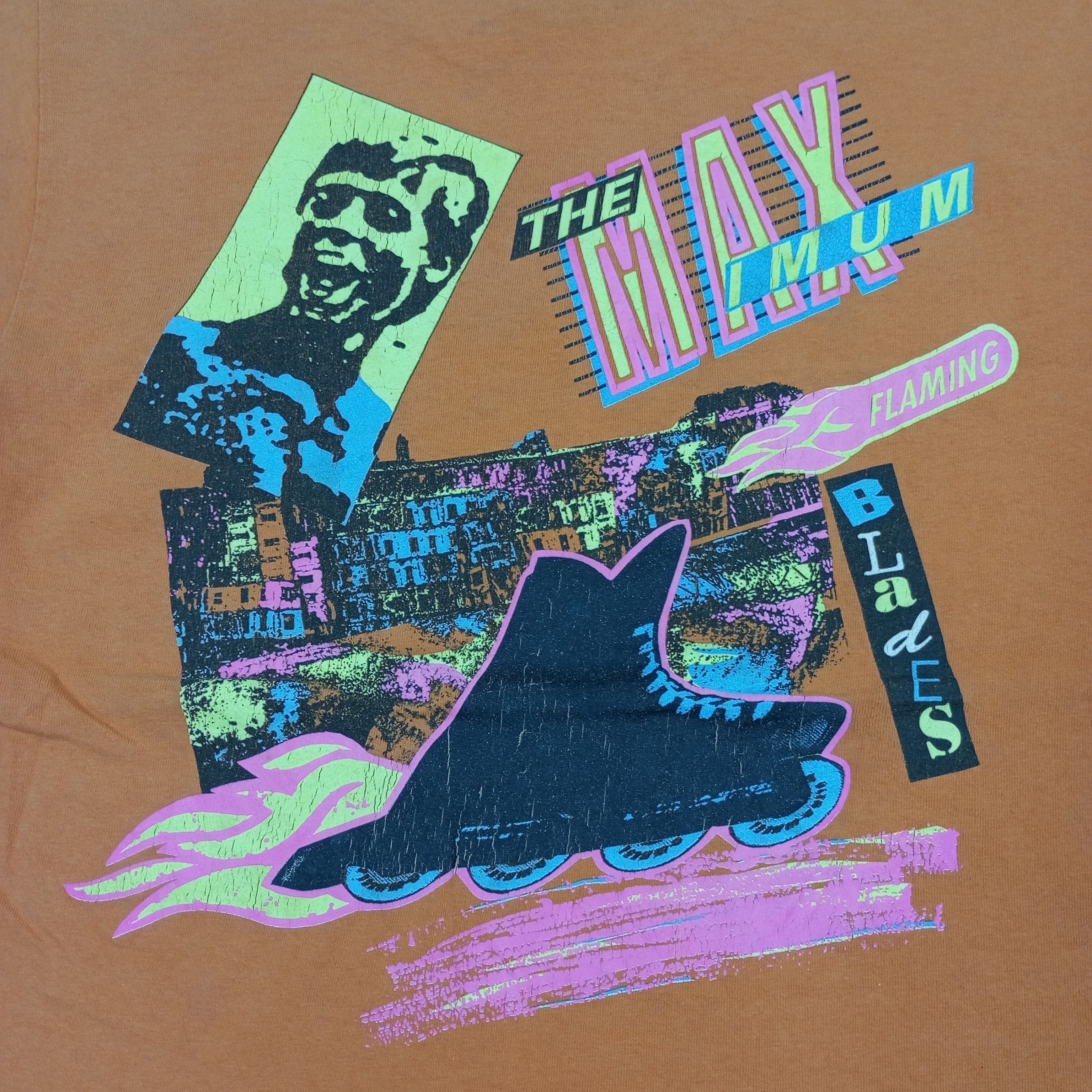 Vintage The Max Imum Flaming Blades Vintage Tshirt Size US M / EU 48-50 / 2 - 2 Thumbnail