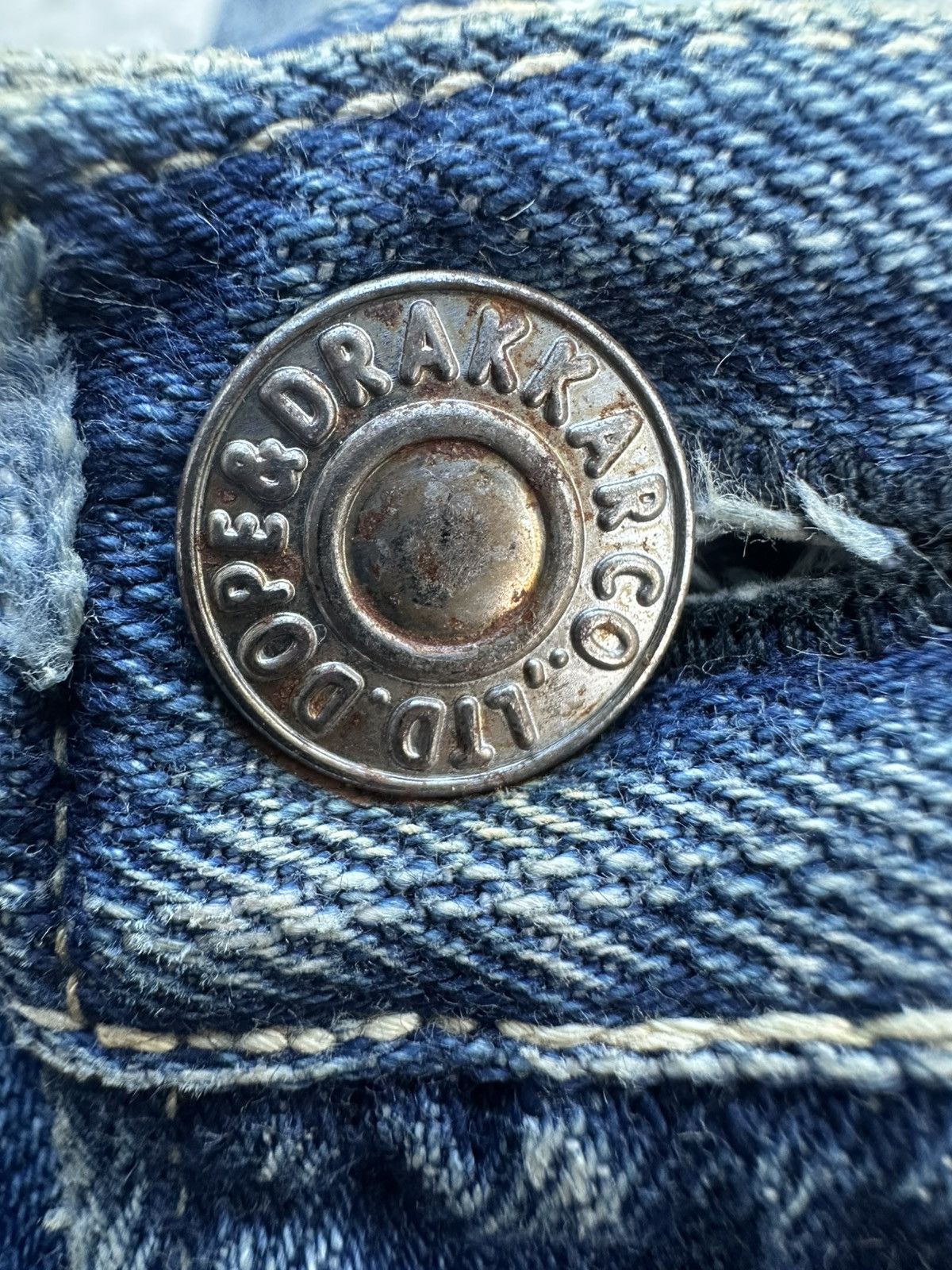 Freewheelers Vtg Japanese Brand Dope & Drakkar Selvedge Patina Denim Jean Size US 32 / EU 48 - 9 Thumbnail