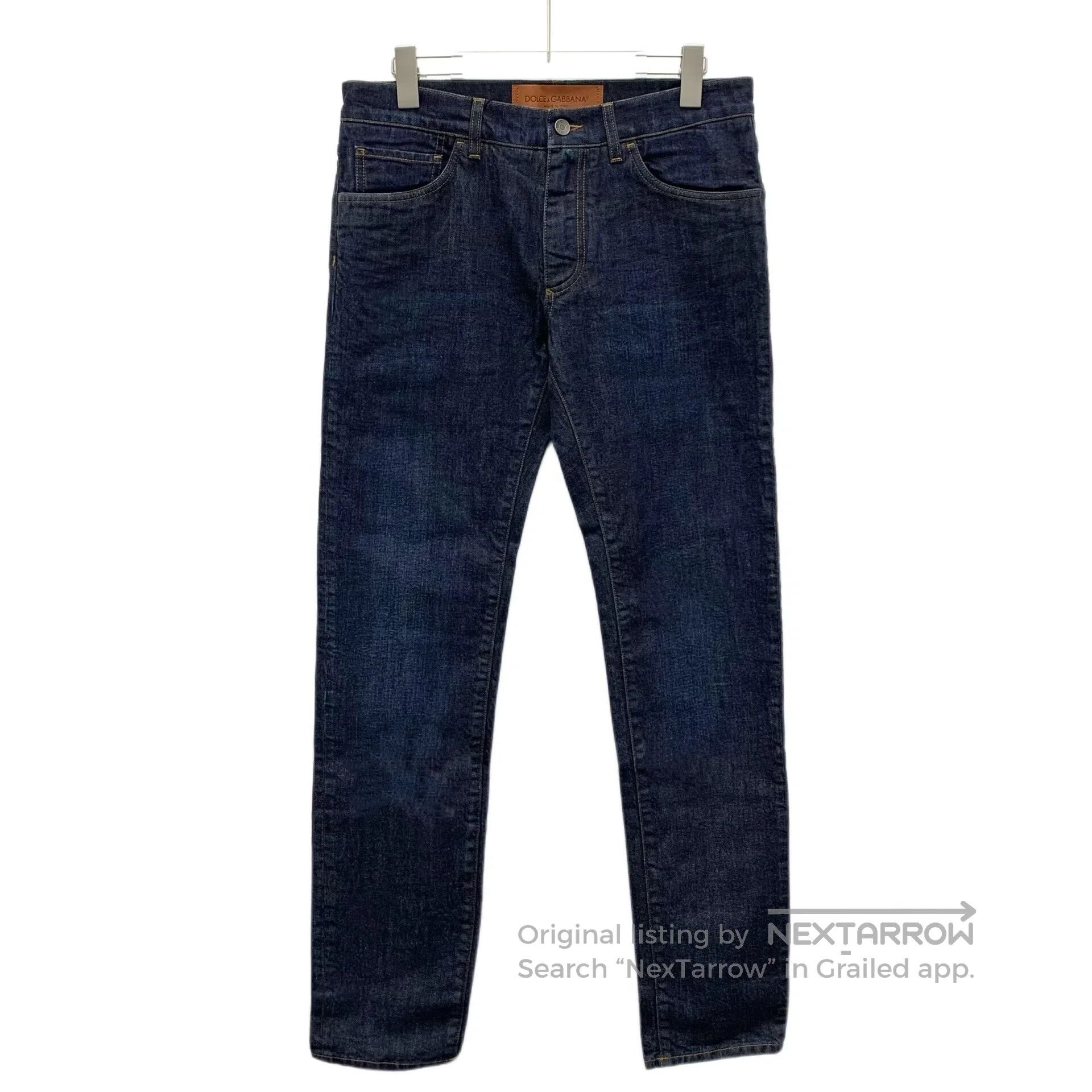 Dolce & Gabbana Dolce Gabbana Dark blue cotton casual denim long pants| Size US 32 / EU 48 - 1 Thumbnail