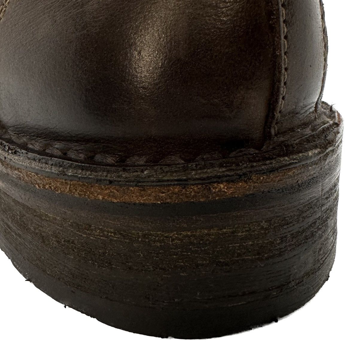 Other Boemos Italy Brown Leather Boots Lace Zip Up US6.5 EU37 Size US 7 / IT 37 - 11 Thumbnail