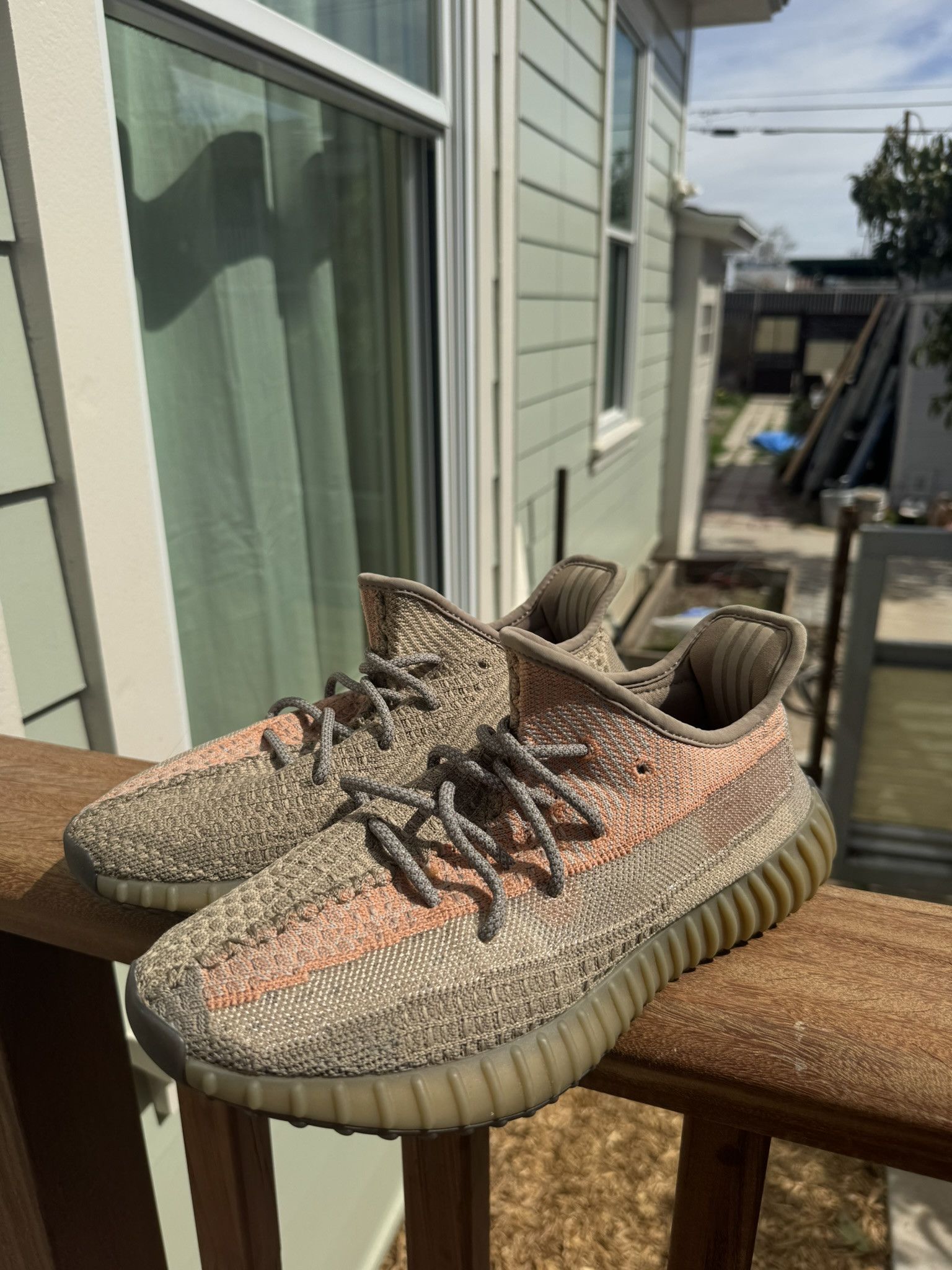 Adidas × Kanye West Adidas Yeezy Boost 350 V2 Sand Taupe Size US 9.5 / EU 42-43 - 1 Thumbnail