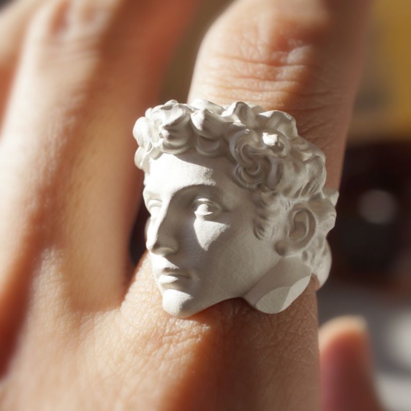 Jewelry Greek statue of David Jewelry Rings Chrome Ring (Size 7-13) Size ONE SIZE - 6 Thumbnail