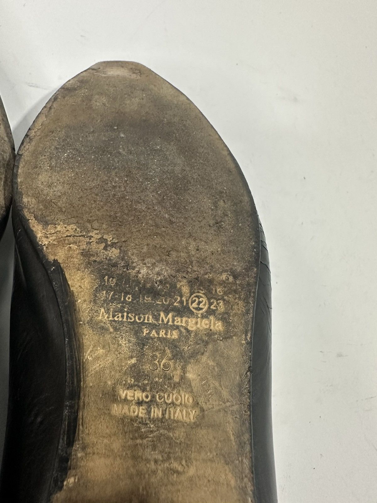Maison Margiela Maison Margiela Black Hyperion Pointed Toe Leather Loafers. Size US 6 / IT 36 - 12 Thumbnail