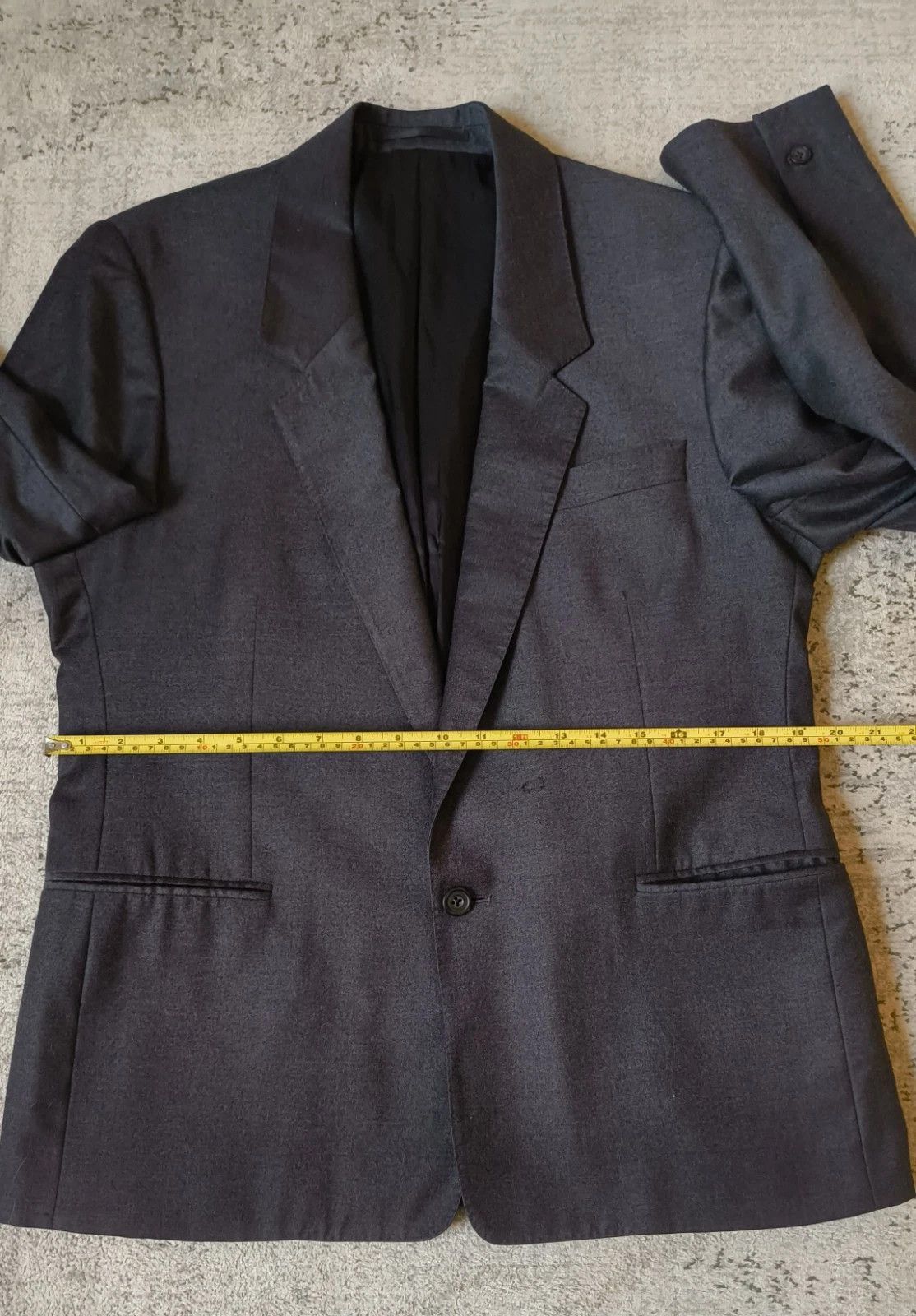 E. Tautz Wool/Silk charcoal blazer Size 40R - 13 Thumbnail
