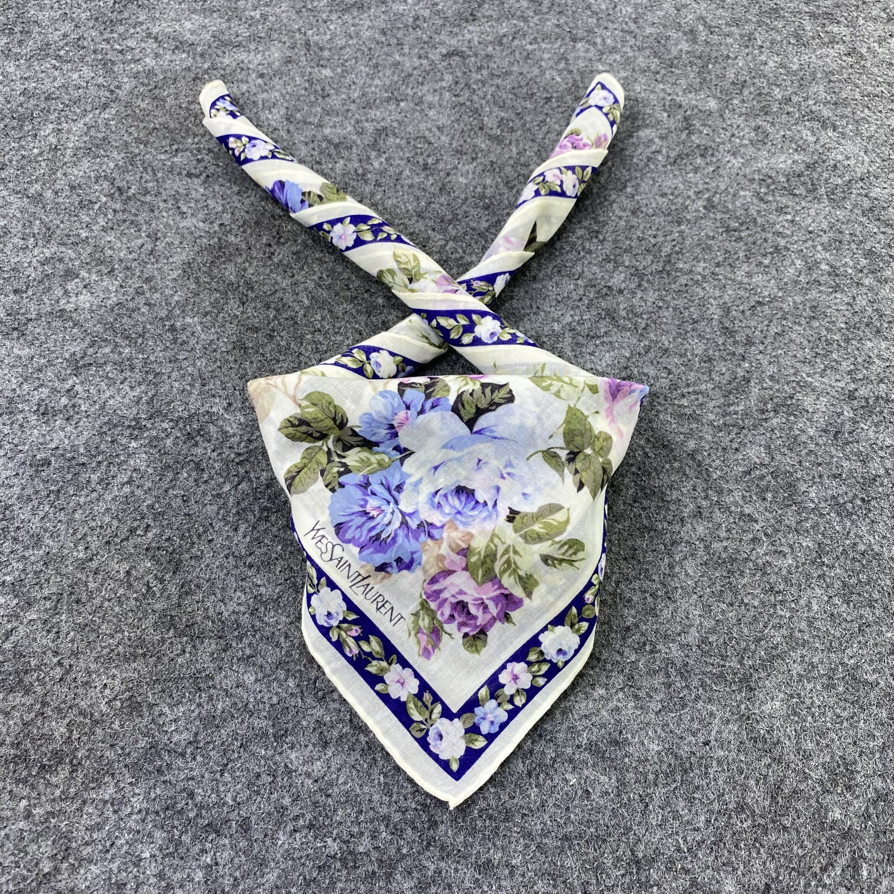Yves Saint Laurent Yves Saint Laurent Handkerchief Neckerchief Bandana-B1831 Size ONE SIZE - 2 Thumbnail