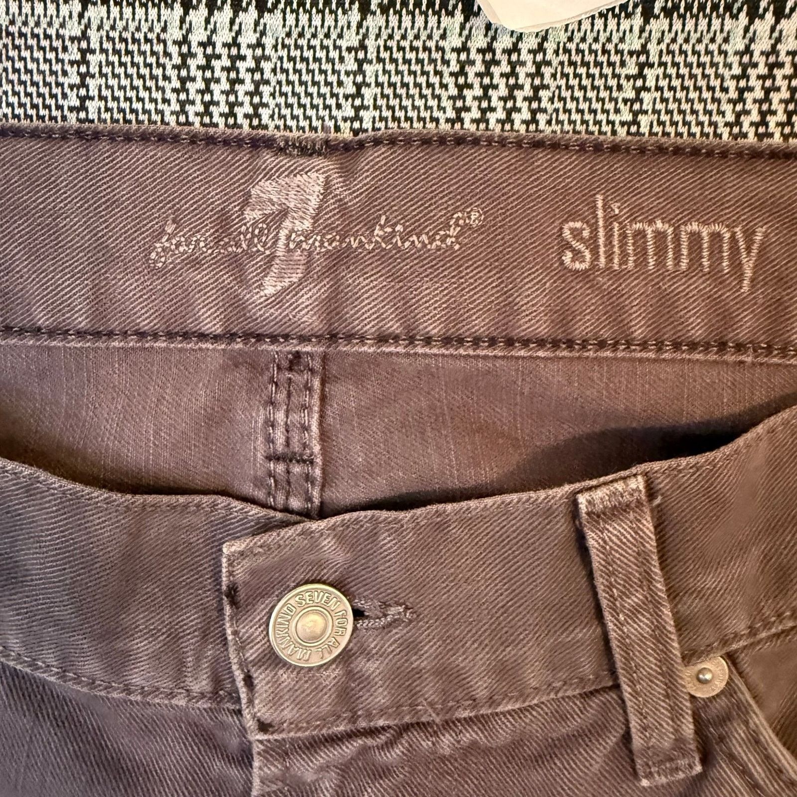 7 For All Mankind 7 For All Mankind Men's Slimmy Jeans Brown Slim Fit Size 34 Size US 34 / EU 50 - 4 Thumbnail