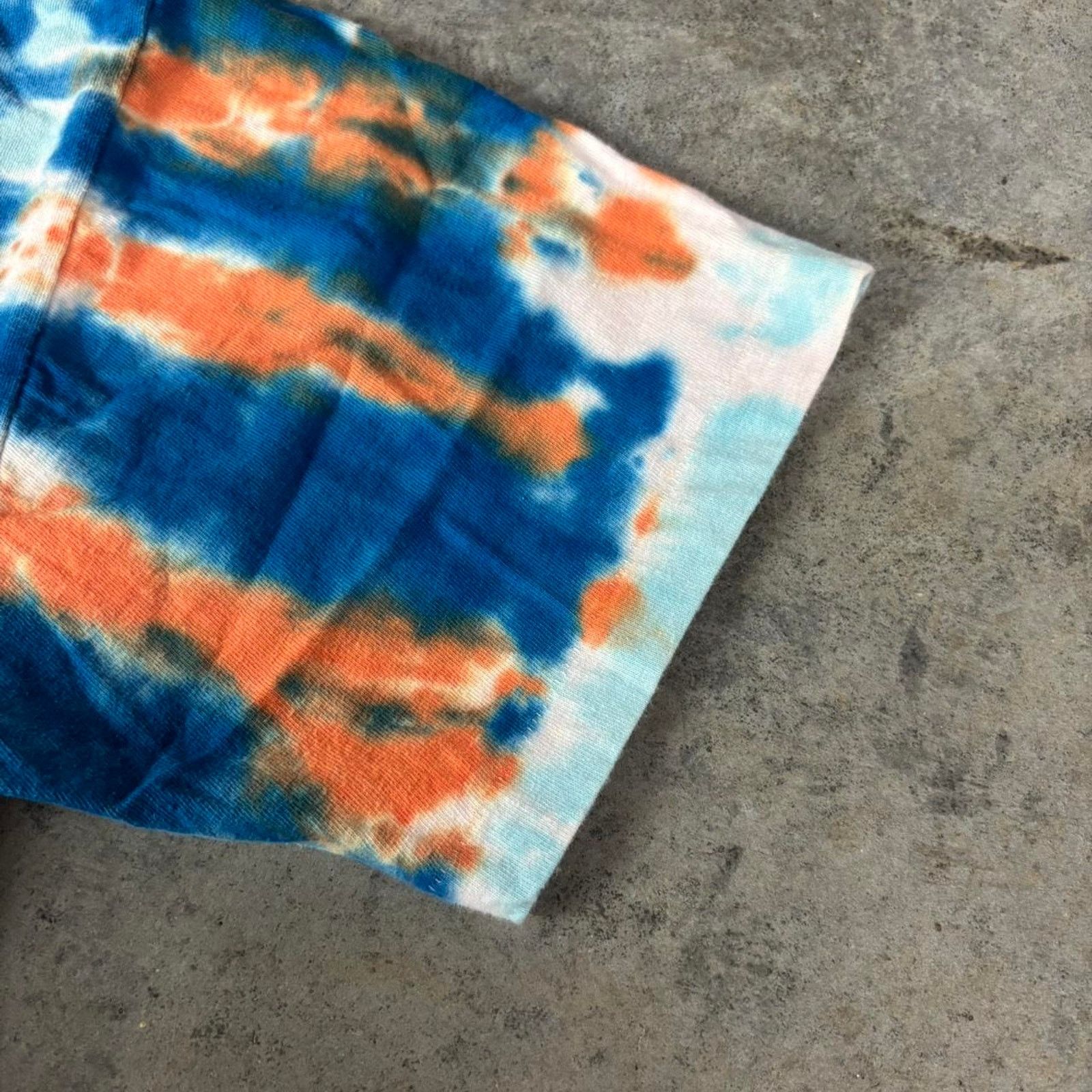 Hanes × Japanese Brand × Vintage Vintage 90s Single Stitch Tie Dye Henley T-shirt Size US L / EU 52-54 / 3 - 4 Thumbnail