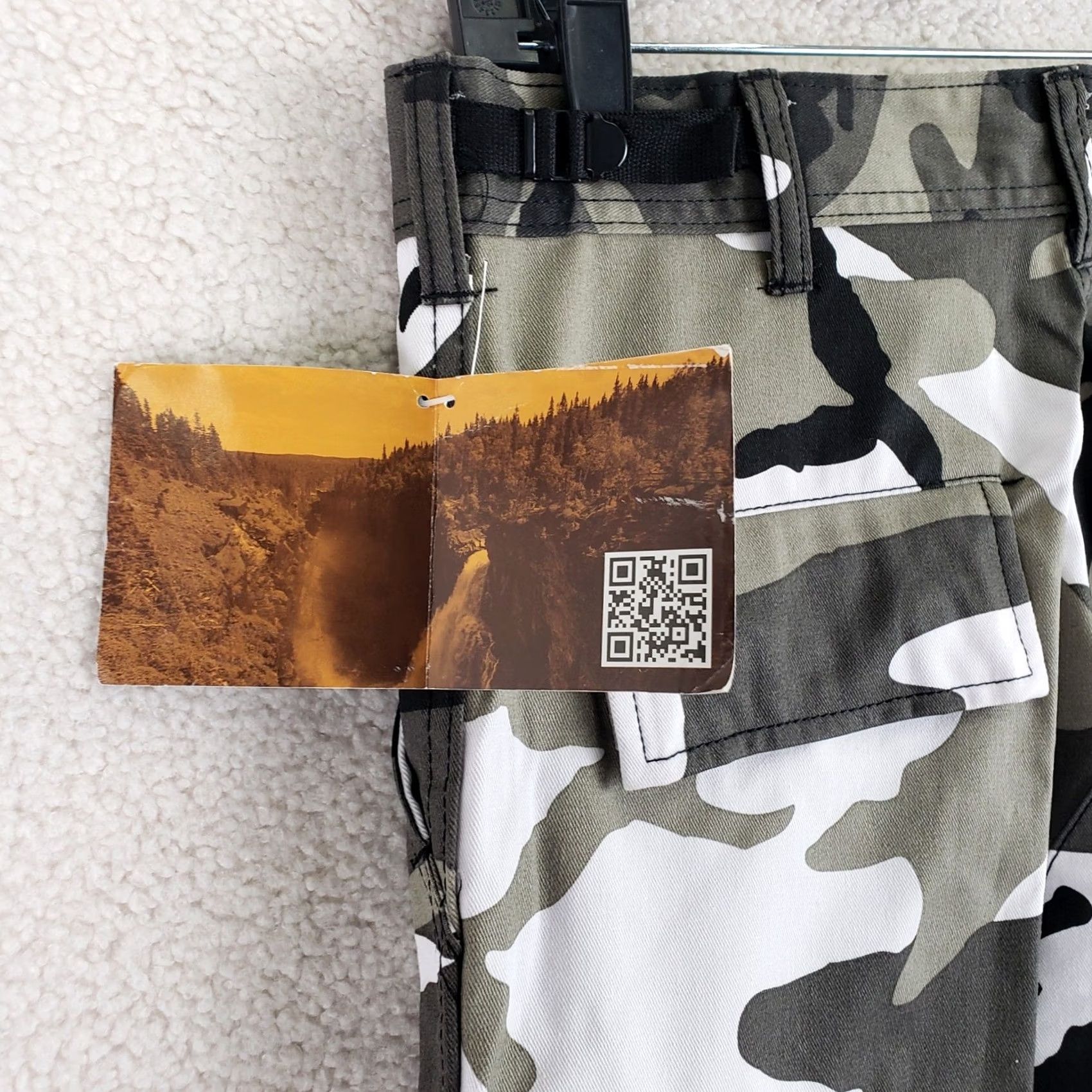 Backbone Backbone Pants Mens S White Grey Black Camo Cargo Streetwear Gorpcore Size US 30 / EU 46 - 2 Thumbnail