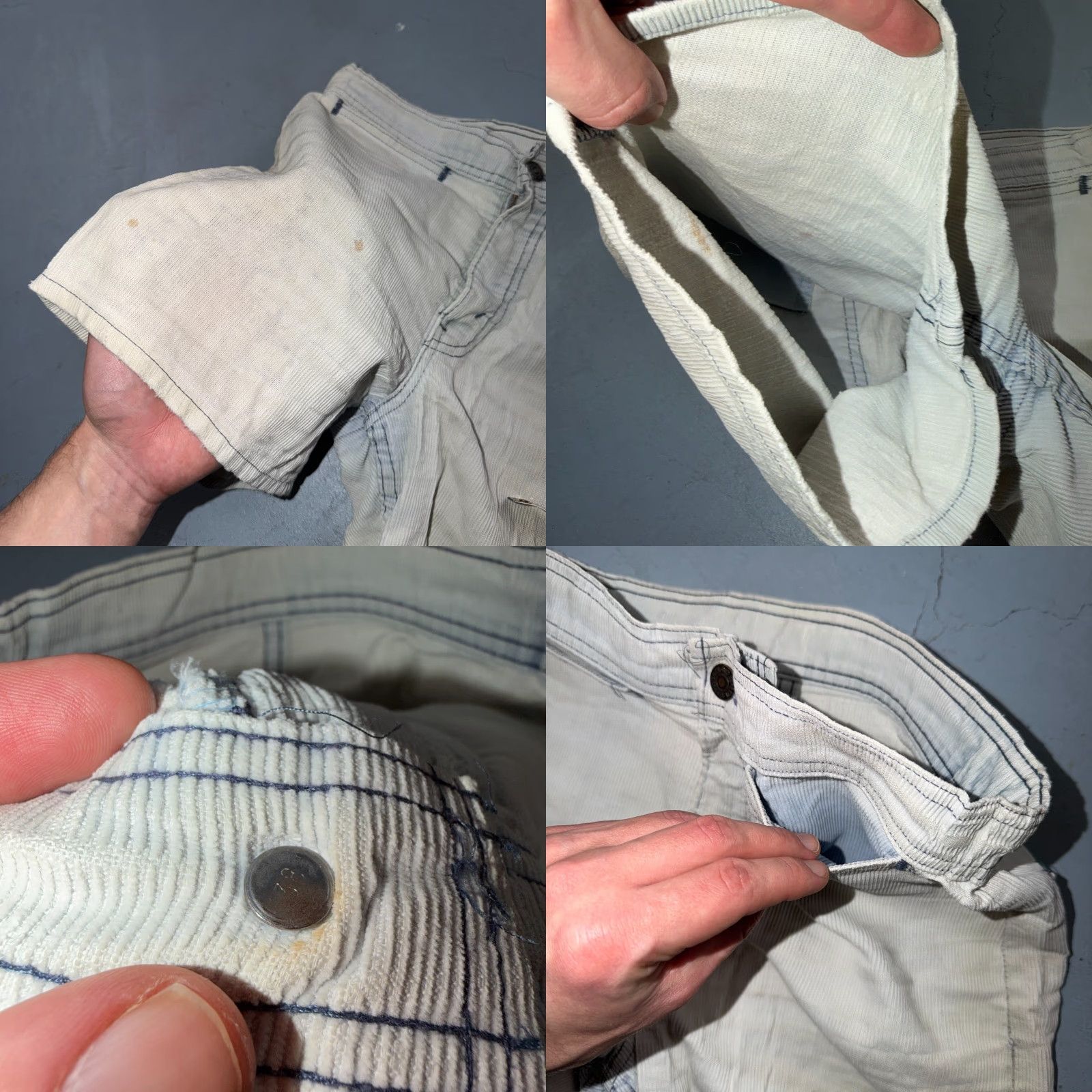 Levi's VINTAGE Levi's Corduroy White Tab Cutoff Shorts 29 Regular Blue 5-Pocket Design Vintage Beach Men Size US 29 - 8 Thumbnail