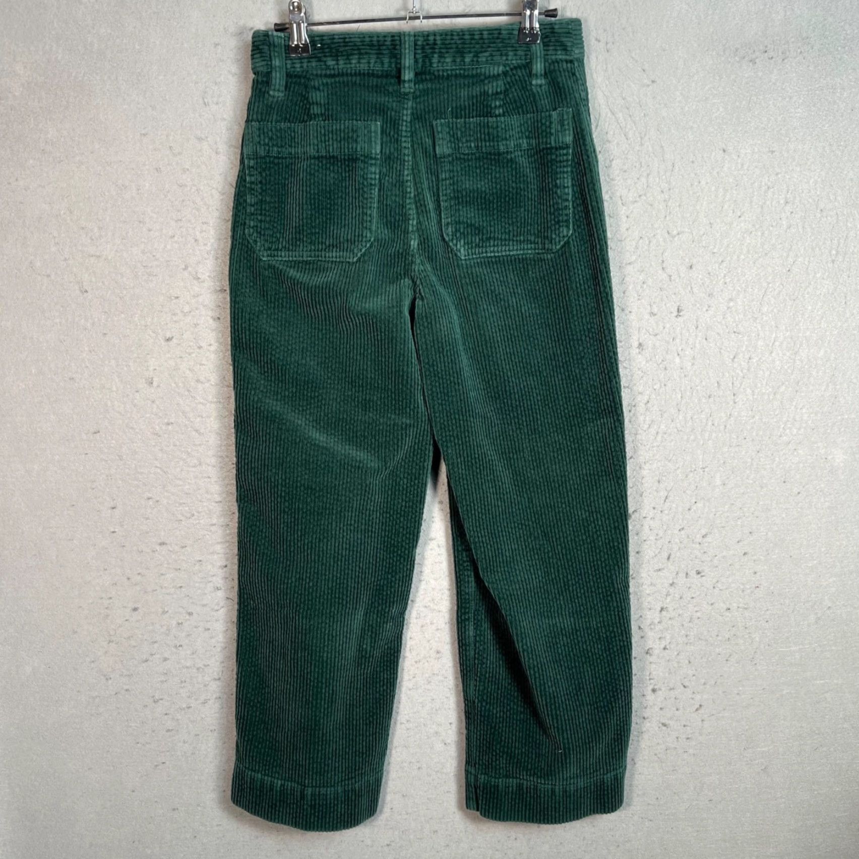 Madewell Madewell Womens Size 25 Slim Emmett Wide-Leg Corduroy Pants Green Cotton Blend Size 42" / US 20 - 2 Thumbnail