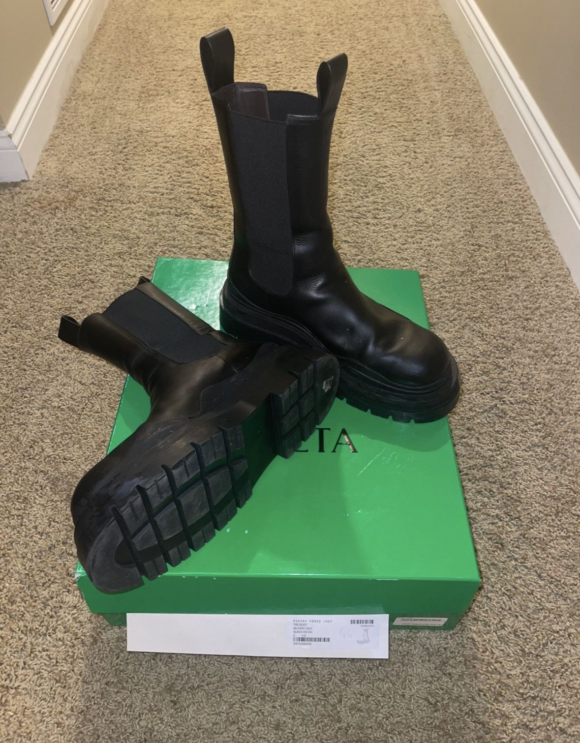 Bottega Veneta Bottega Veneta Lug Leather Boots Size US 13 / EU 46 - 3 Thumbnail