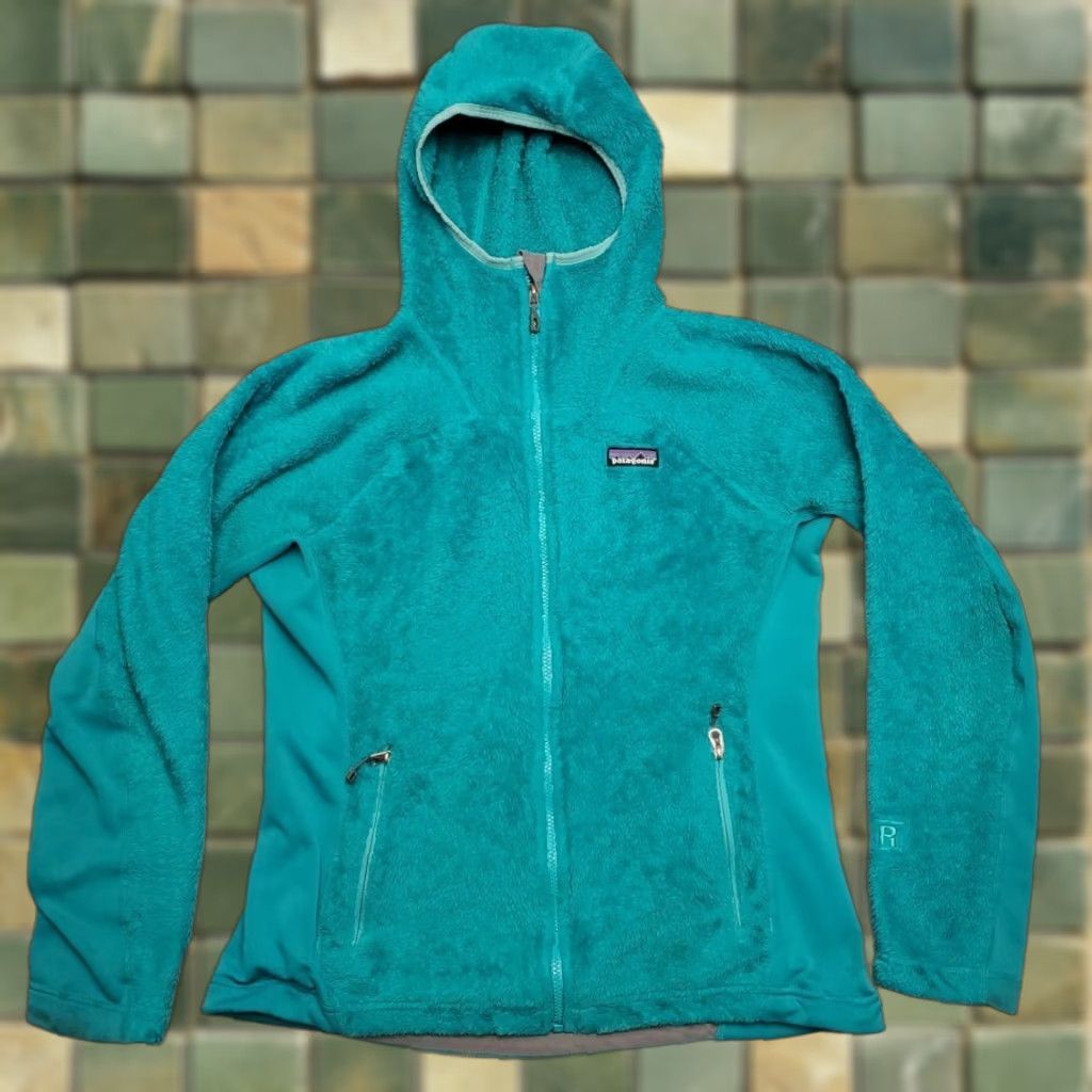 Patagonia VINTAGE Patagonia Regulator Jacket Women L Green Hooded Fleece Full Zip Made in USA Size L / US 10 / IT 46 - 1 Thumbnail