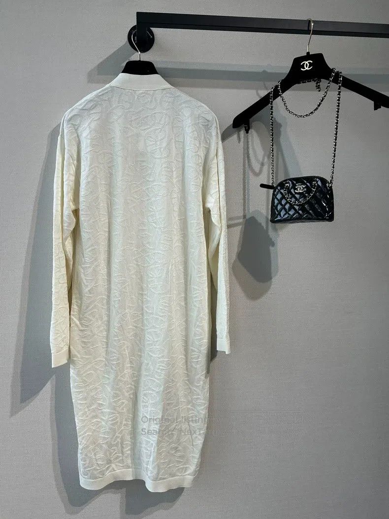Hermes Hermes White Pig Nose Subtle Logo Long Cardigan Size XS / US 0-2 / IT 36-38 - 5 Thumbnail