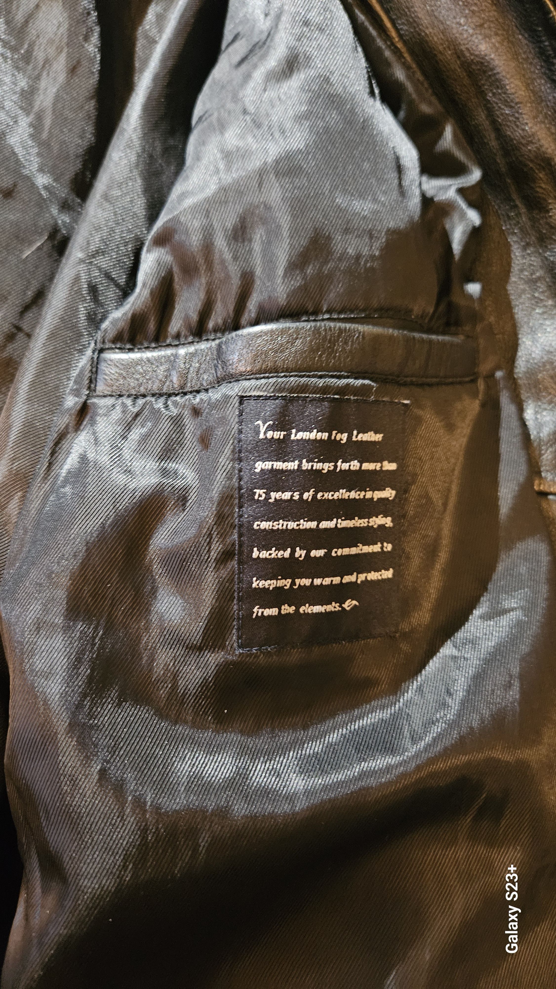 London Fog Men's Black Leather Jacket Size L. London Fog Size US L / EU 52-54 / 3 - 9 Thumbnail