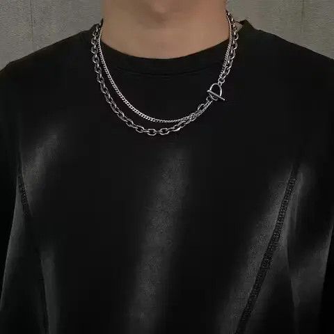 Other Punk Double Layer Cross Chain Necklace Size ONE SIZE - 3 Thumbnail
