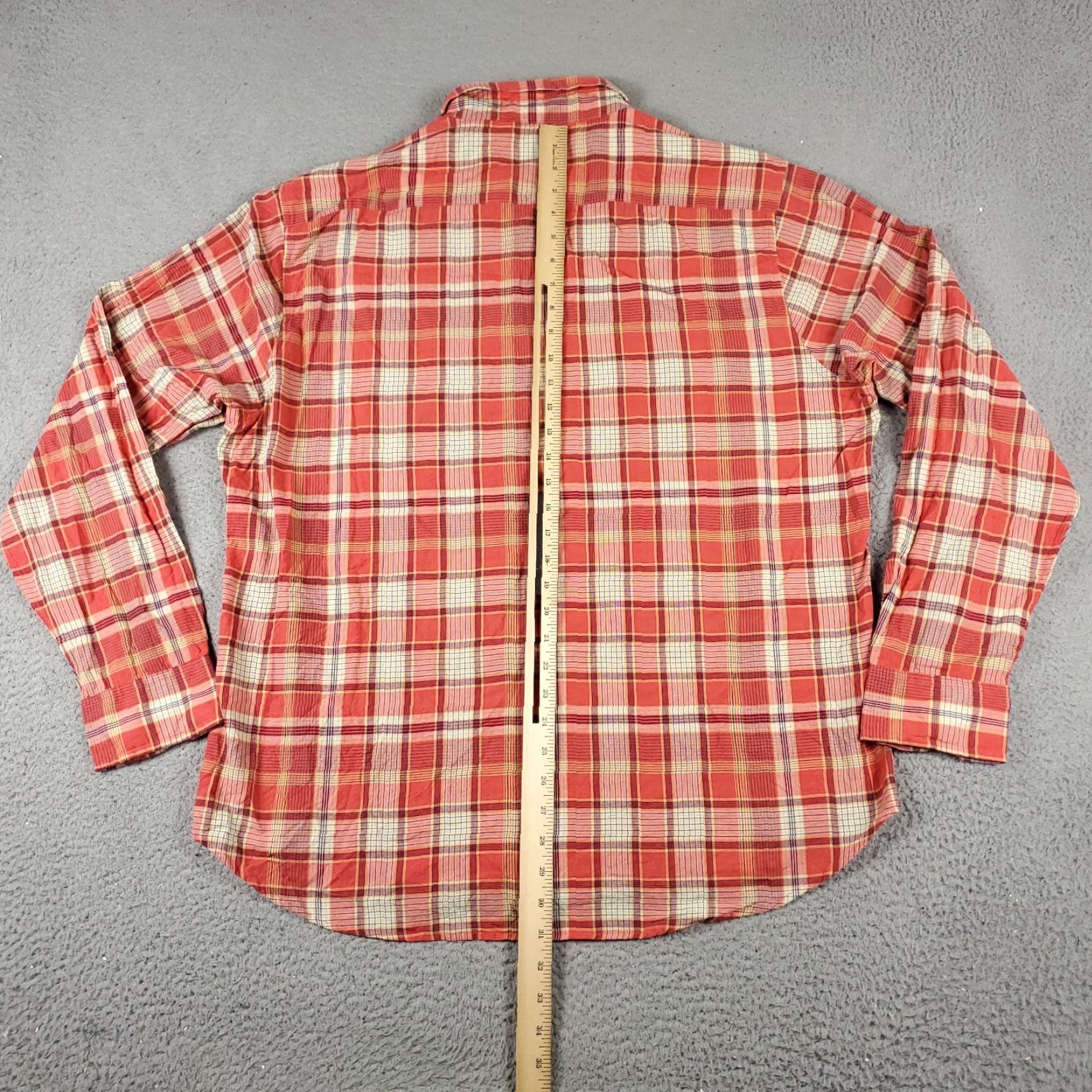 Bonobos Bonobos Button-Up Shirt Mens 2XL Coral Plaid Long Sleeve Casual Size US XXL / EU 58 / 5 - 3 Thumbnail