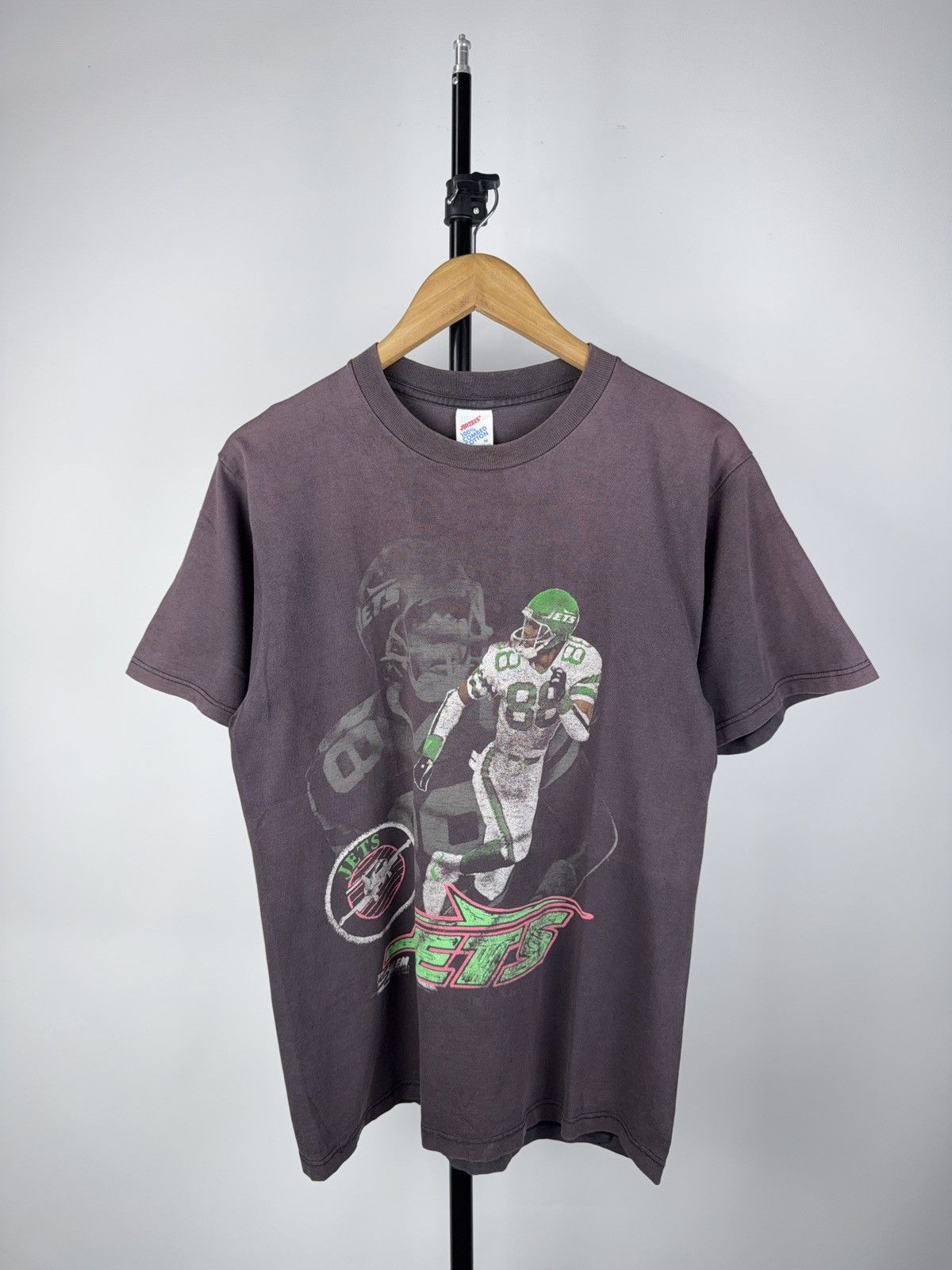 NFL × Vintage 1990 faded New York Jets NFL Vintage Salem Sportswear Tee Size US M / EU 48-50 / 2 - 1 Thumbnail