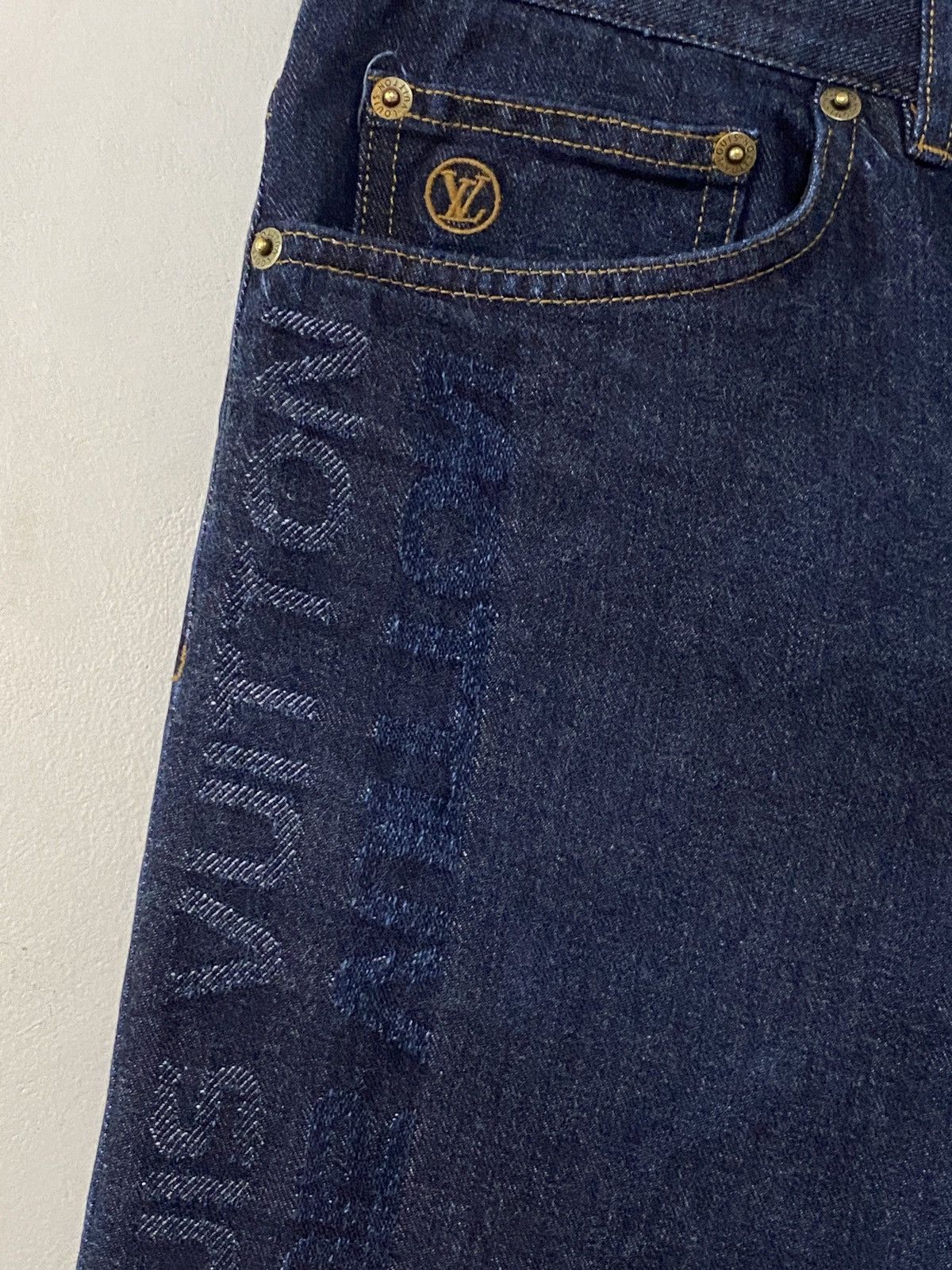 Louis Vuitton Louis Vuitton Logo Denim Jeans Size US 32 / EU 48 - 4 Thumbnail