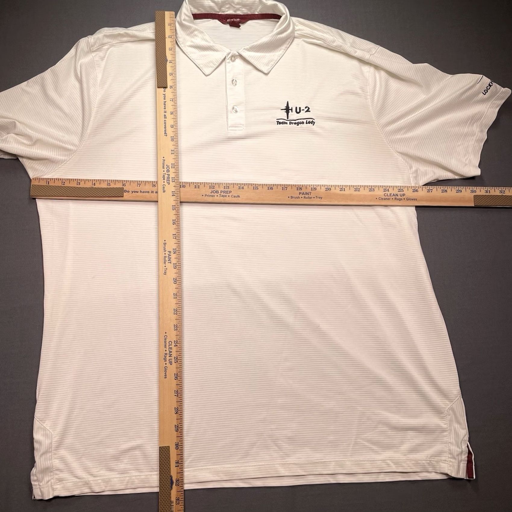 Vintage Skunk Works Polo Mens 2XL White U2 Lockheed Martin Dragon Lady Military Spy Plane Shirts Mens 2XL White U2 Team Dragon Lady Size US XXL / EU 58 / 5 - 5 Thumbnail