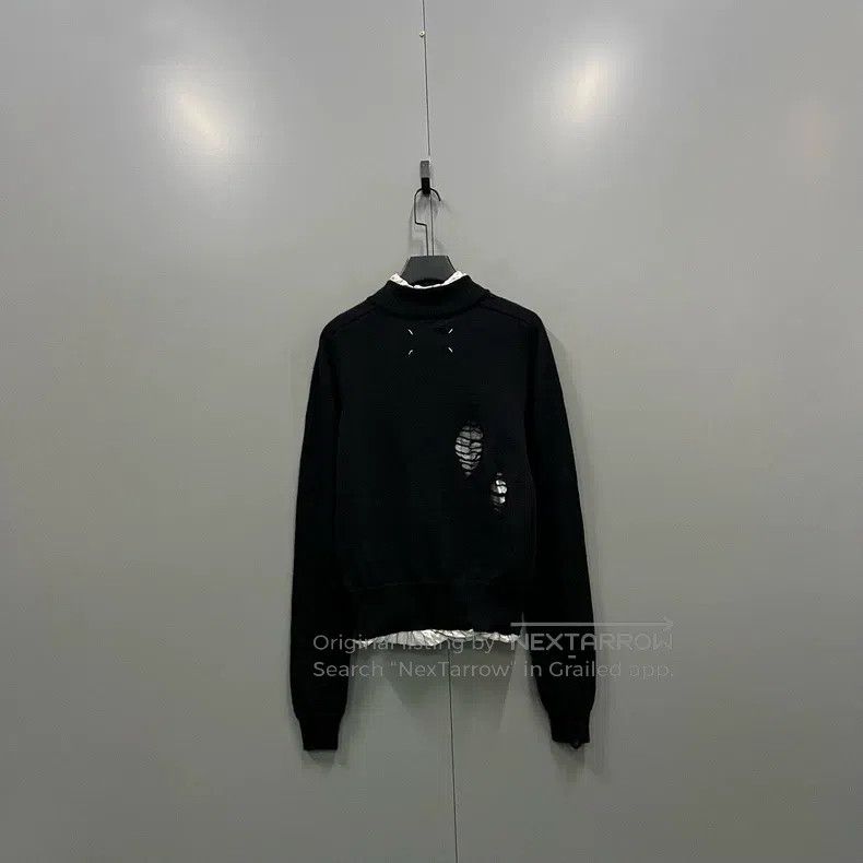 Maison Margiela Maison Margiela Stitching and destroying knitwear sweater Size US S / EU 44-46 / 1 - 2 Thumbnail