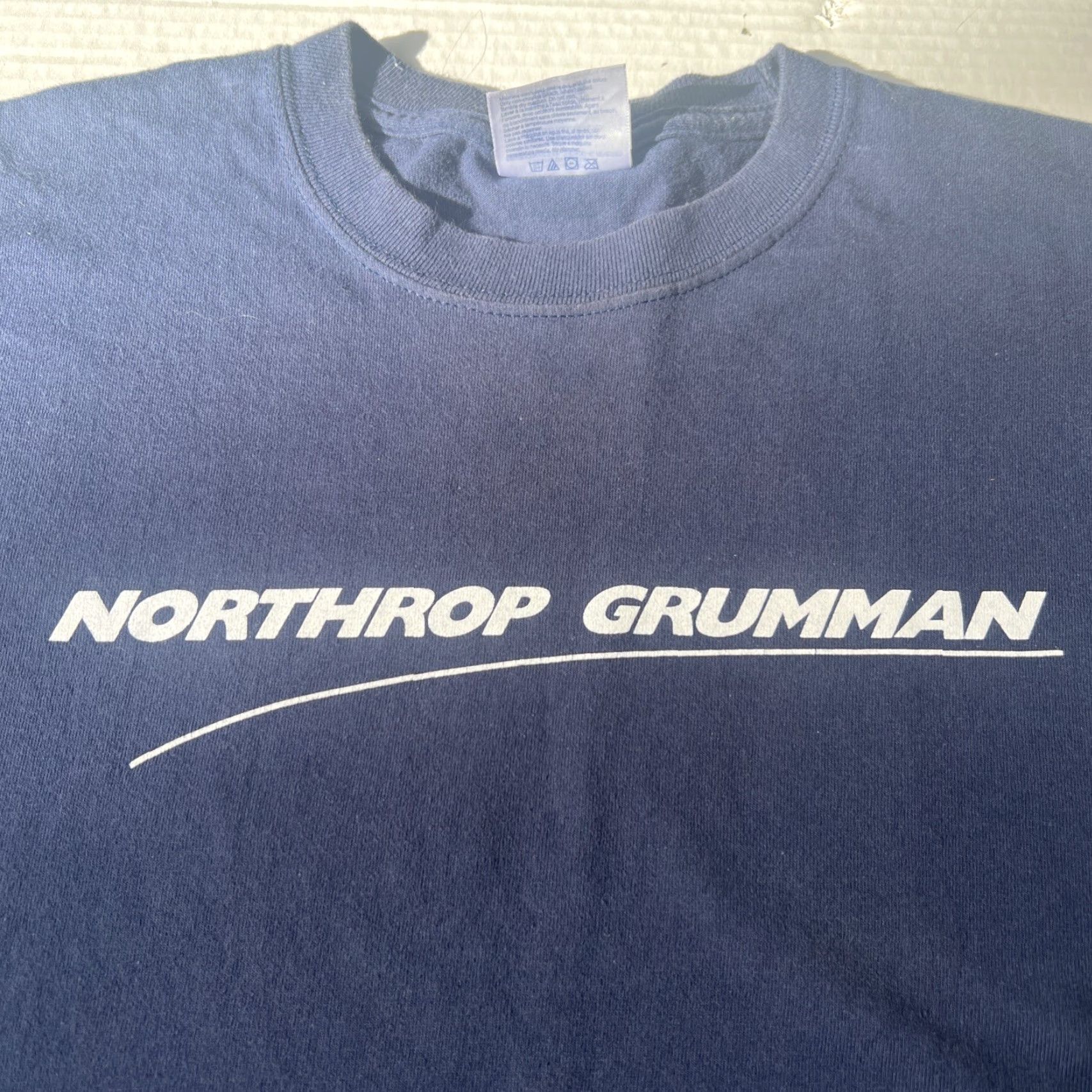 Logo 7 Northrop Grumman Underlined Logo Employee Issued Shirt Blue Medium Unisex Adults Short Sleeve Crew Neck Graphic Print Space Logo Port & Co Size US M / EU 48-50 / 2 - 2 Thumbnail