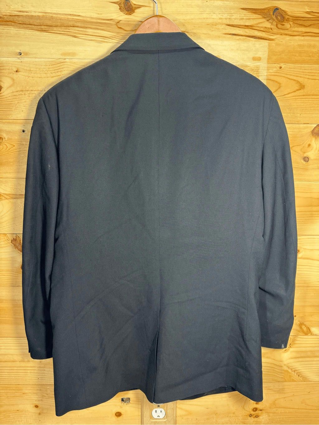 Designer Burberrys Vintage Men's Black 100% Wool Blazer Made in USA Size 38R - 6 Thumbnail