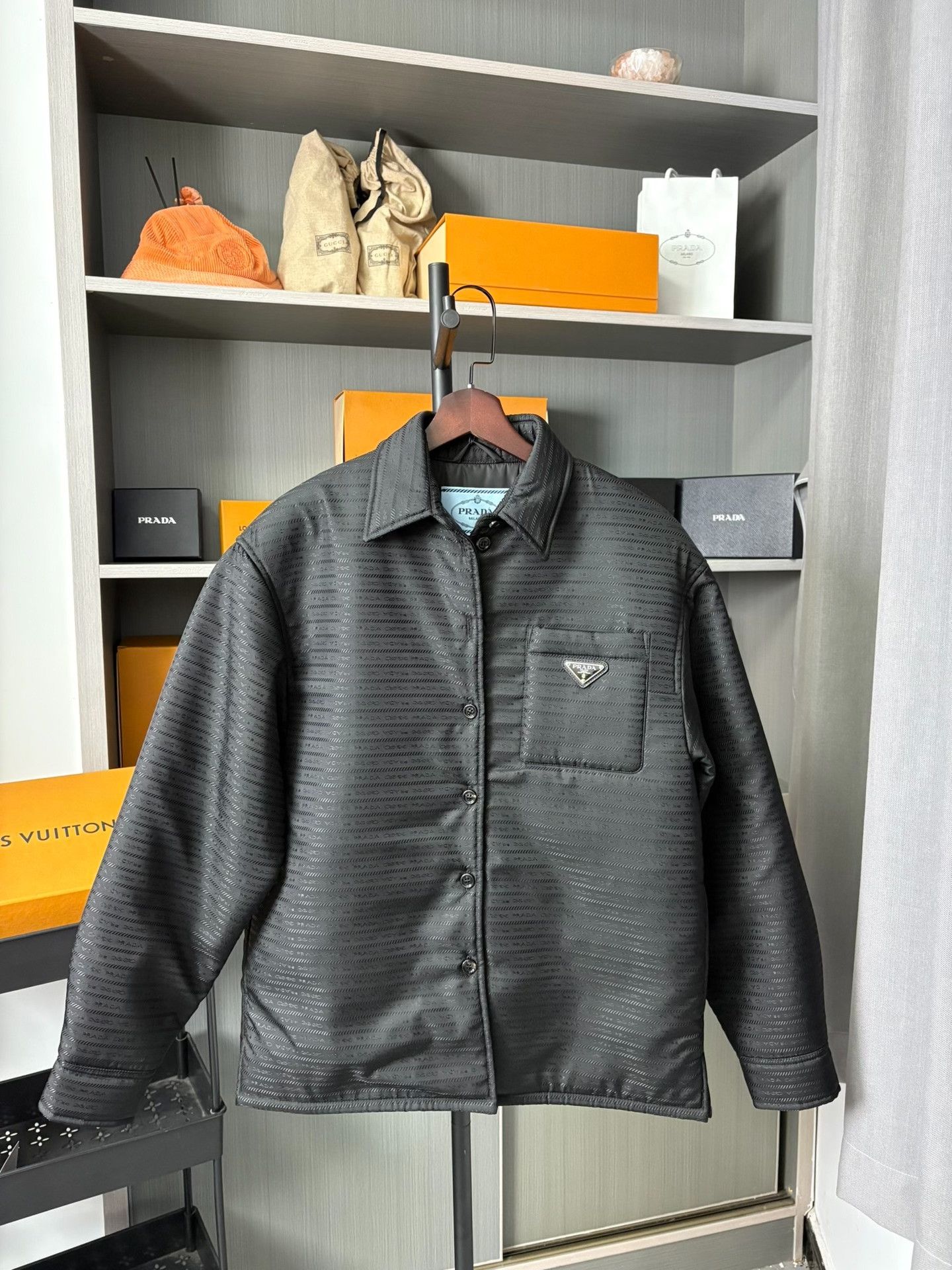 Prada Prada Cotton Black Heavy Coat 36 Men Size US S / EU 44-46 / 1 - 1 Thumbnail