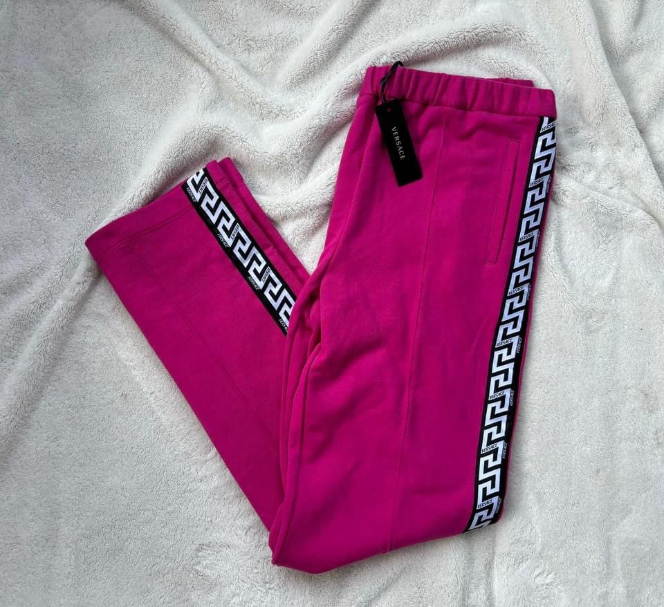 Versace Pink Greca Sweatpants