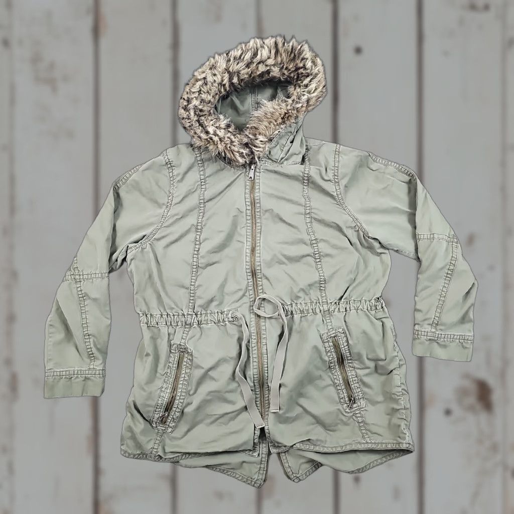 Gap Gap Jacket Womens XL Green Hooded Lined Pockets Zip Fall Womens Size XL / US 12-14 / IT 48-50 - 1 Thumbnail