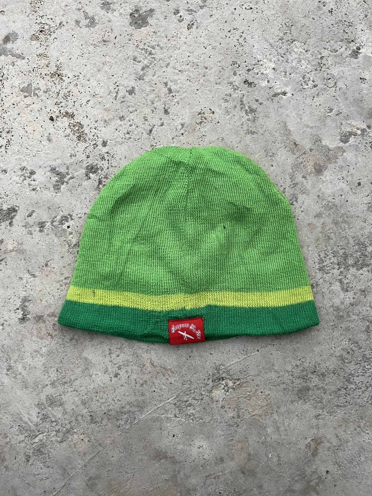 image of Vintage Respect The 70's Beanie Snowcap in Green, Men's