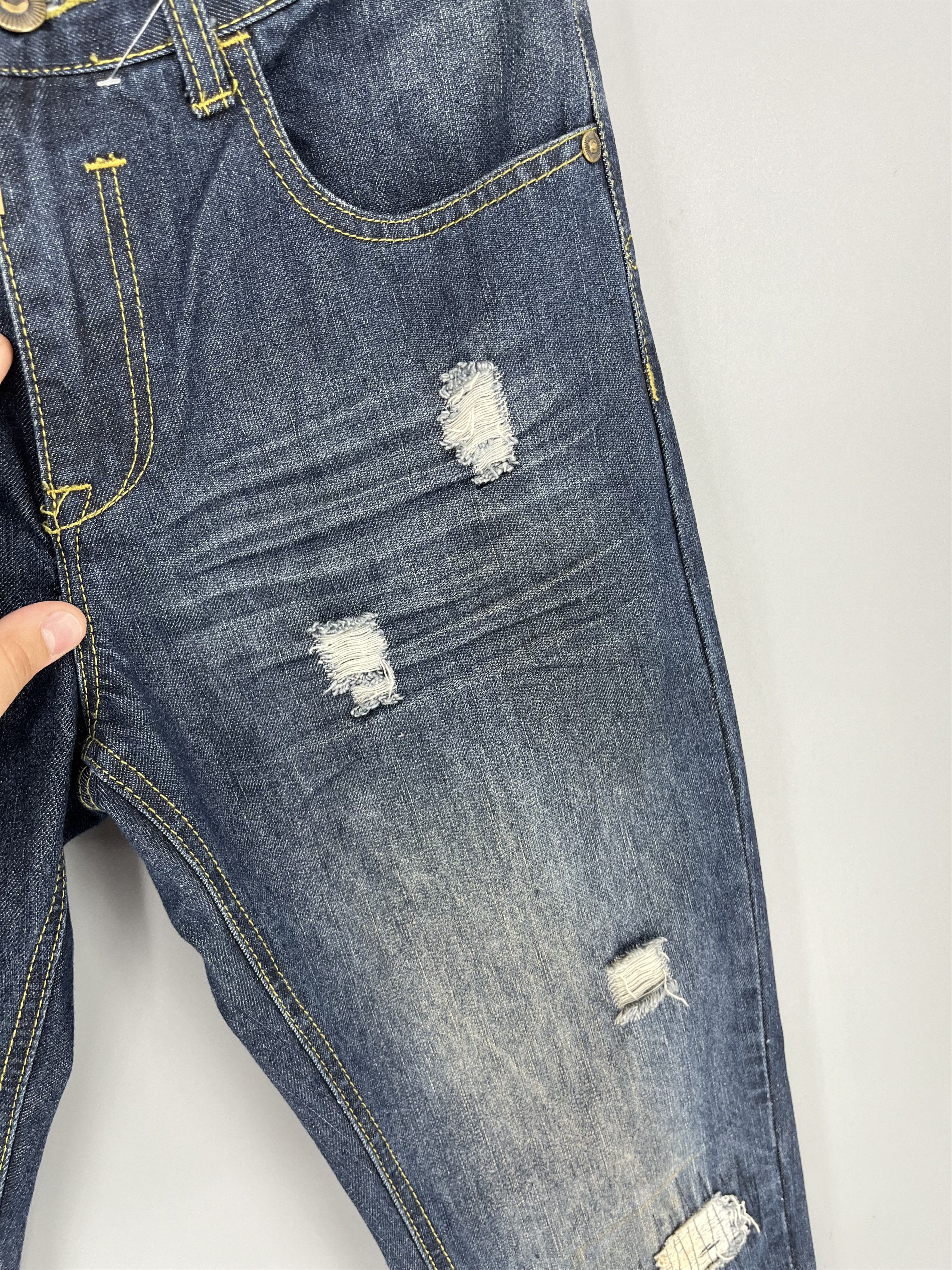Japanese Brand × Lee NEW! Distressed Lee Cooper Stone Washed Denim Ripped Jean Size US 30 / EU 46 - 6 Thumbnail