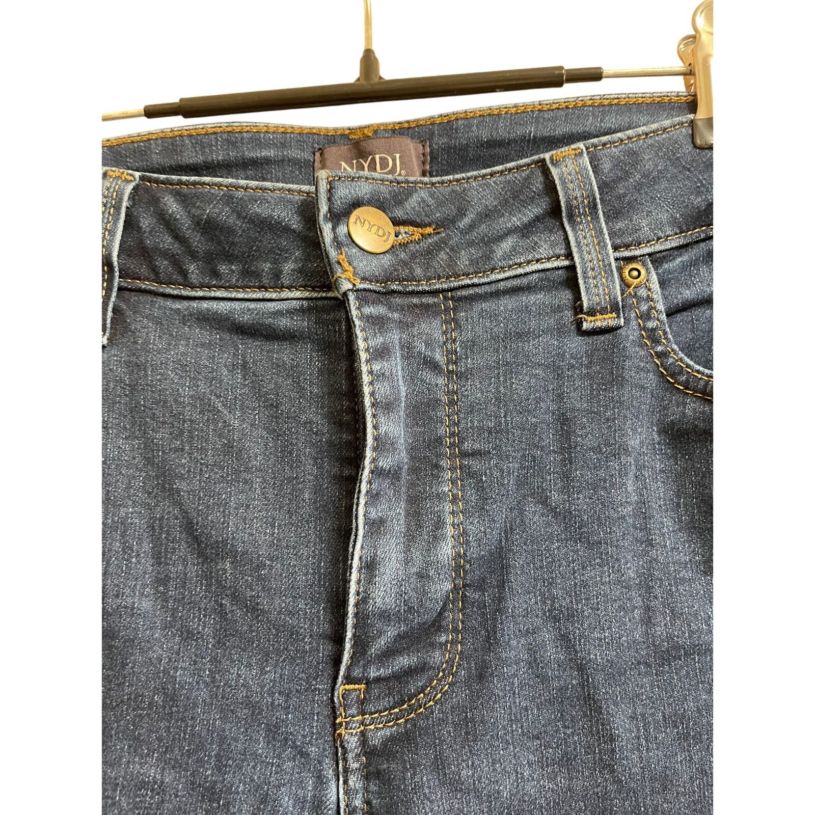 NYDJ NYDJ Lift x Tuck Marilyn Straight Blue Denim Jeans Size 14 Size 36" / US 14 / IT 50 - 3 Thumbnail