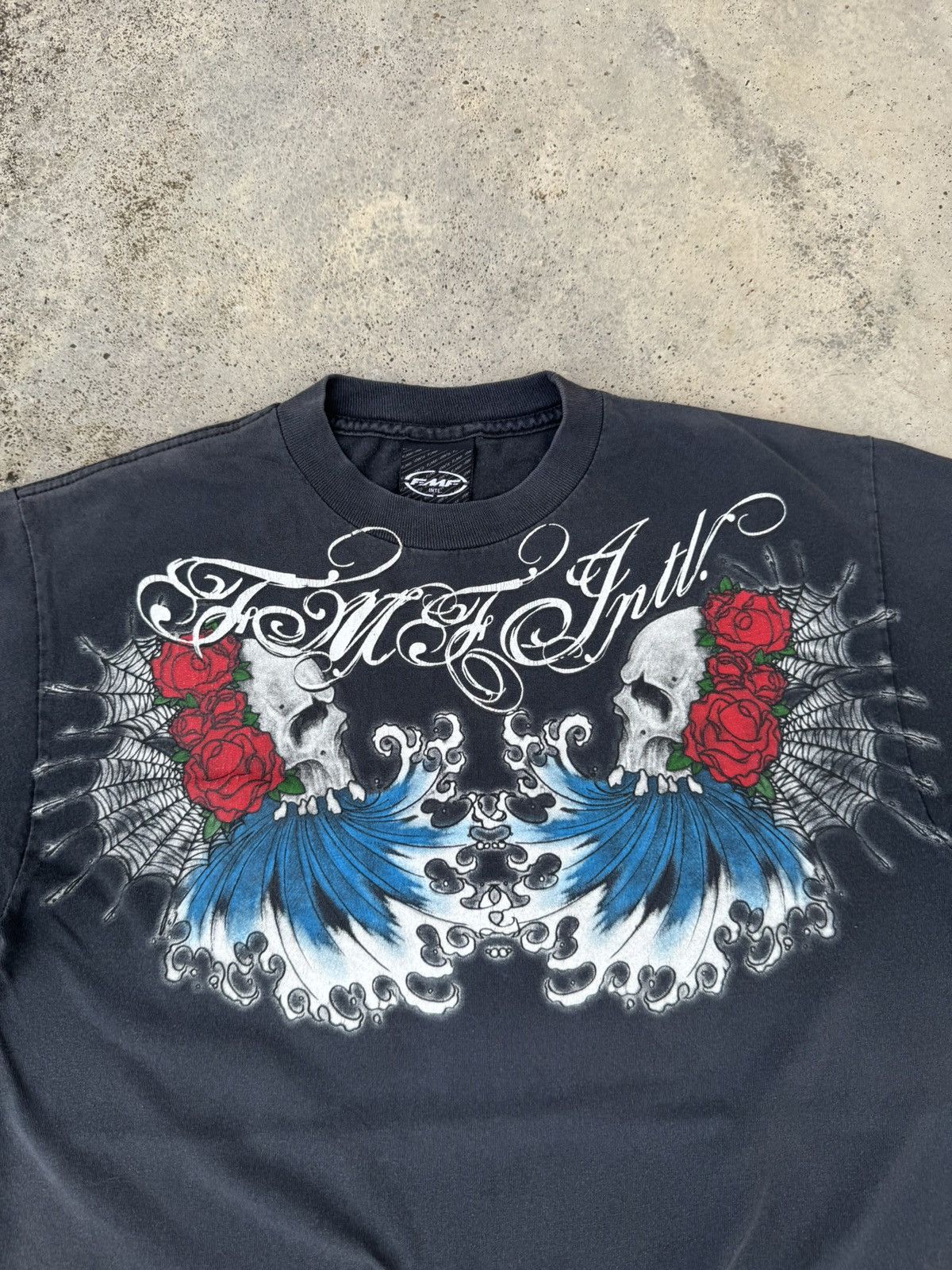 Vintage Vintage Skulls Tattoos Punk Grunge Tshirt Size US S / EU 44-46 / 1 - 2 Thumbnail