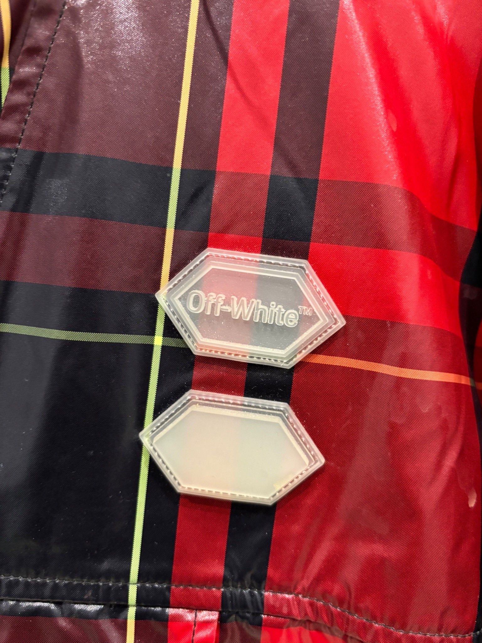 Off-White Off-White Checked Half Zip Anorak Red/Black/Green Size US L / EU 52-54 / 3 - 4 Thumbnail