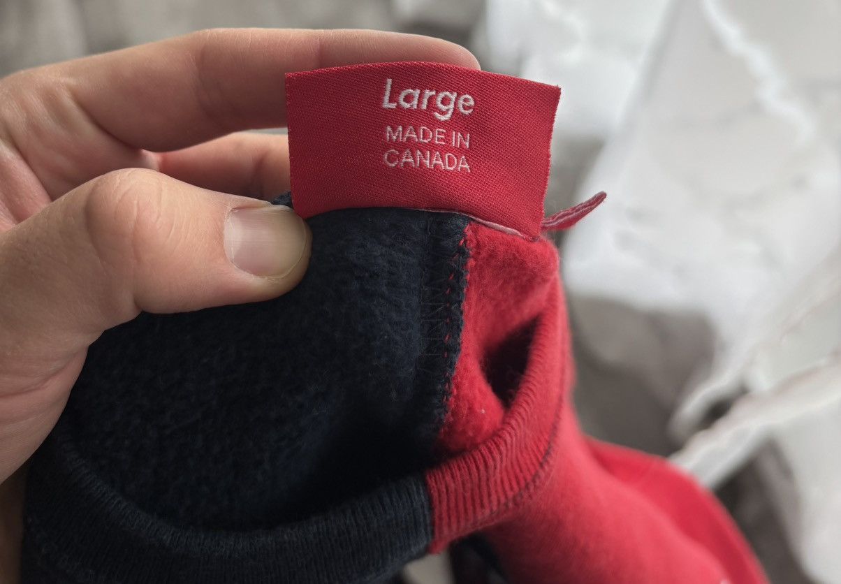 Supreme Supreme Split Crewneck Sweatshirt Navy/Red Size US L / EU 52-54 / 3 - 4 Thumbnail