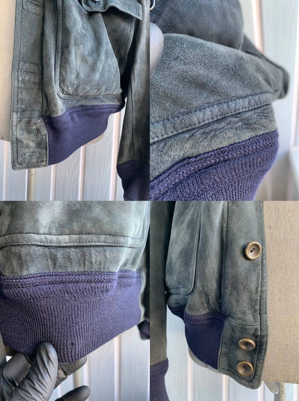 Valstar × Vintage Vintage Valstar Milano Navy Suede Leather Bomber Jacket Size US M / EU 48-50 / 2 - 25 Thumbnail