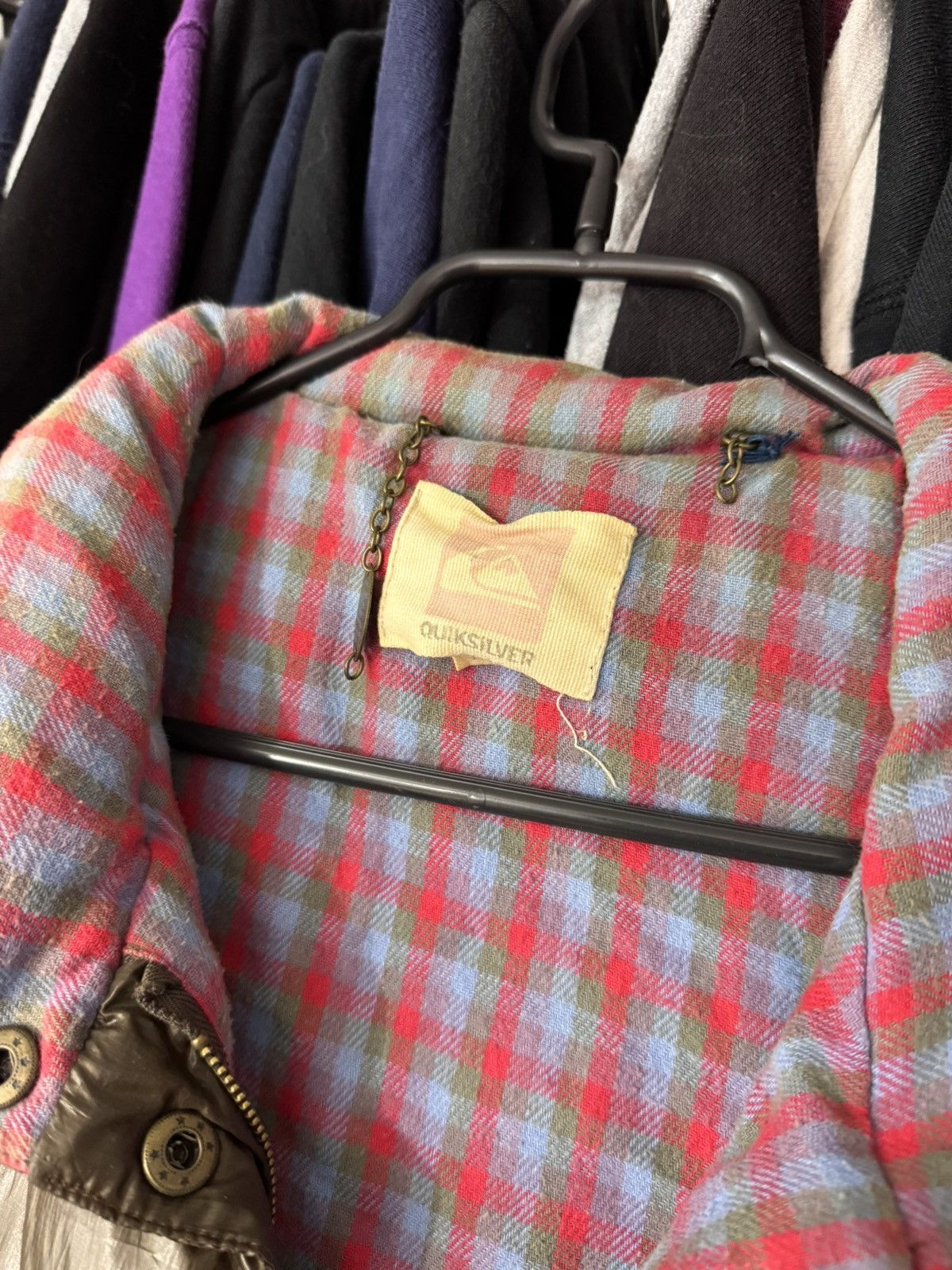 Quiksilver × Vintage Vintage Brown Puffer Vest Shiny Y2k skate swag hooks up drip Size US M / EU 48-50 / 2 - 8 Thumbnail
