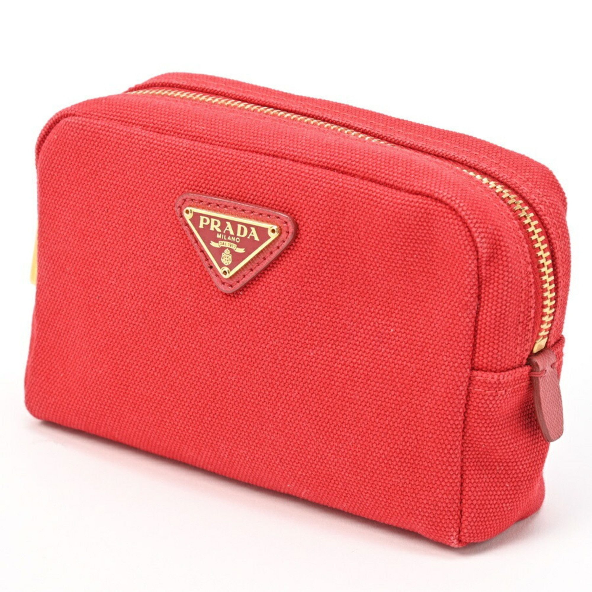 image of Prada Pouch 1N0340 Canvas Red S-155525 in Red Color, Women's