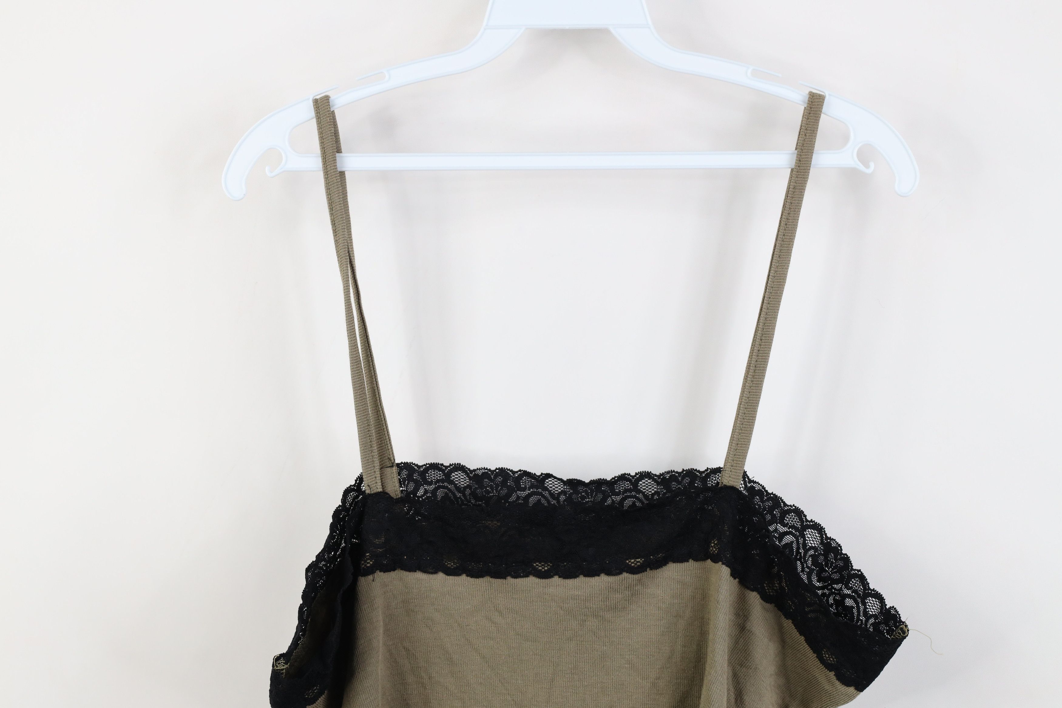 Vintage Vintage 90s Y2K Babydoll Ribbed Knit Cami Tank Top Shirt Size XL / US 12-14 / IT 48-50 - 9 Thumbnail