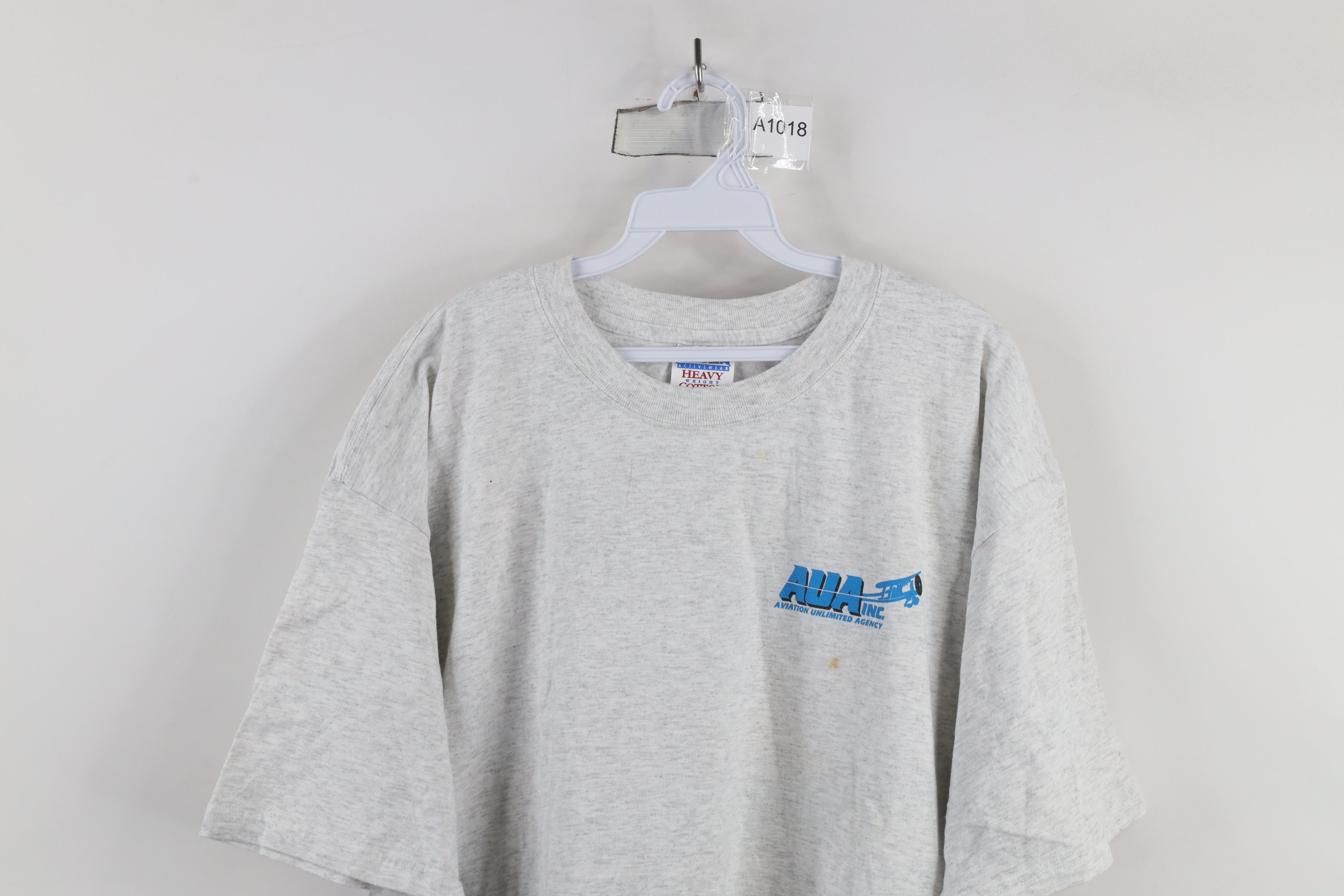 Vintage Vintage 90s AUA Inc Aviation Unlimited Agency T-Shirt Gray Size US XL / EU 56 / 4 - 2 Thumbnail