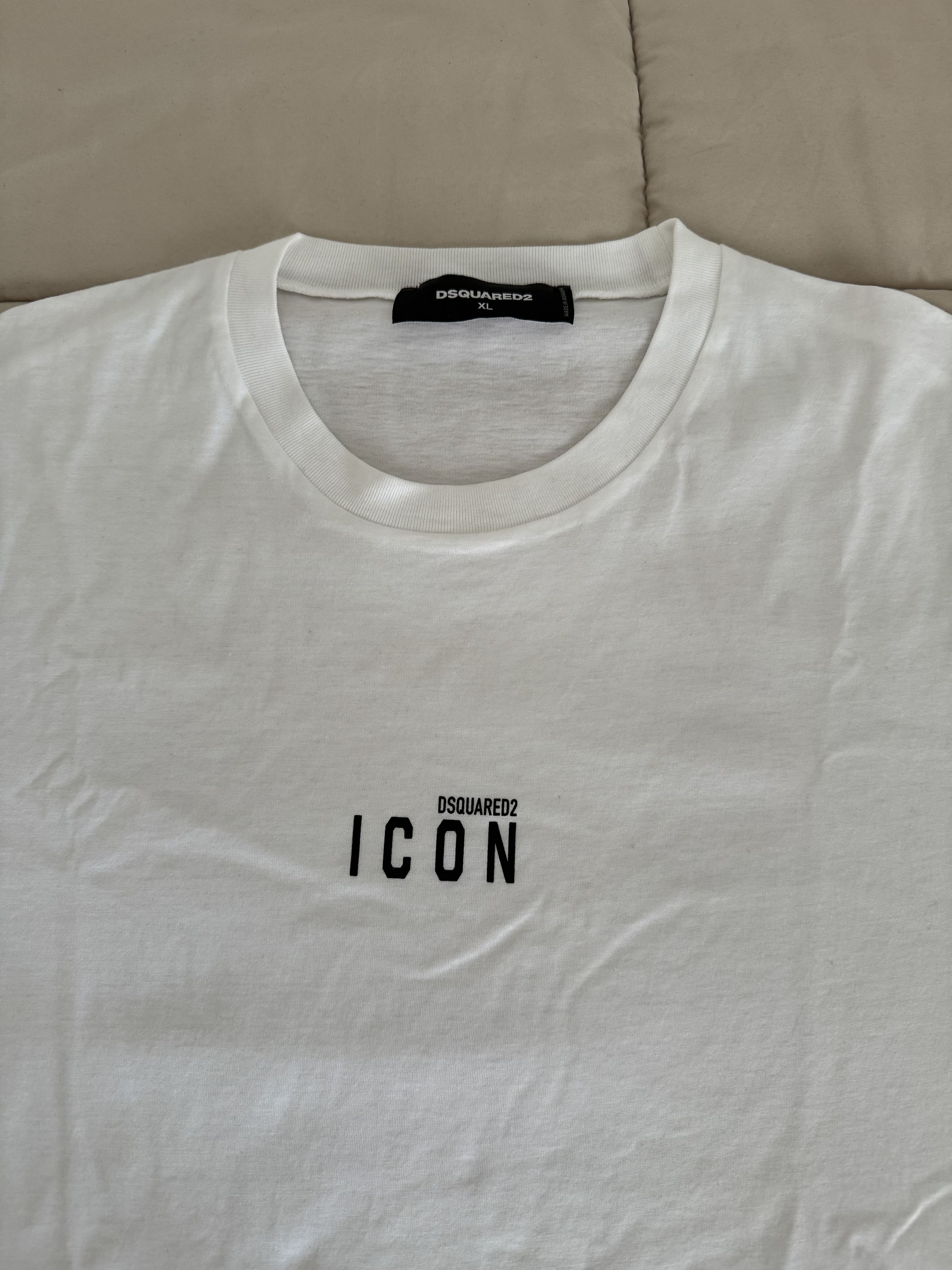 Image of Dsquared2 Icon Tee Small Logo in All White, Men's (Size XL)