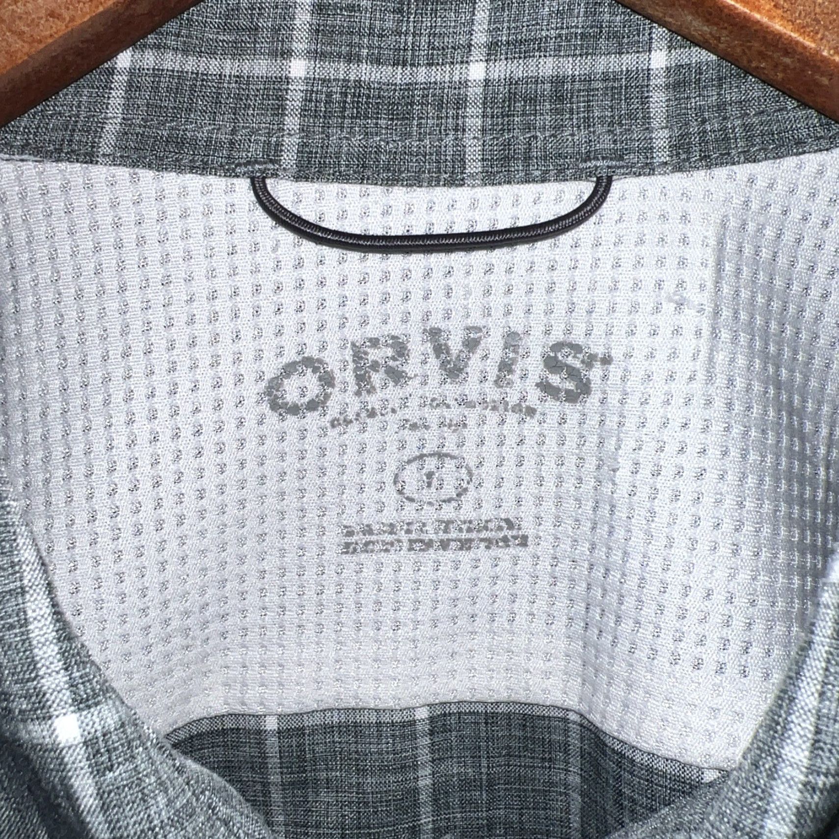 Orvis ORVIS Gray Plaid Short Sleeve Button-Up Shirt Men's Size L Size US L / EU 52-54 / 3 - 4 Thumbnail