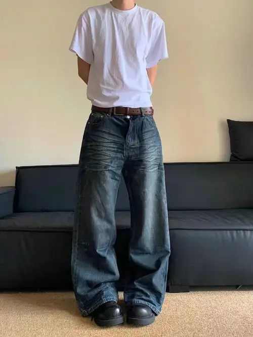 VIBE Faded Blue Baggy jeans Size US 30 / EU 46 - 1 Thumbnail