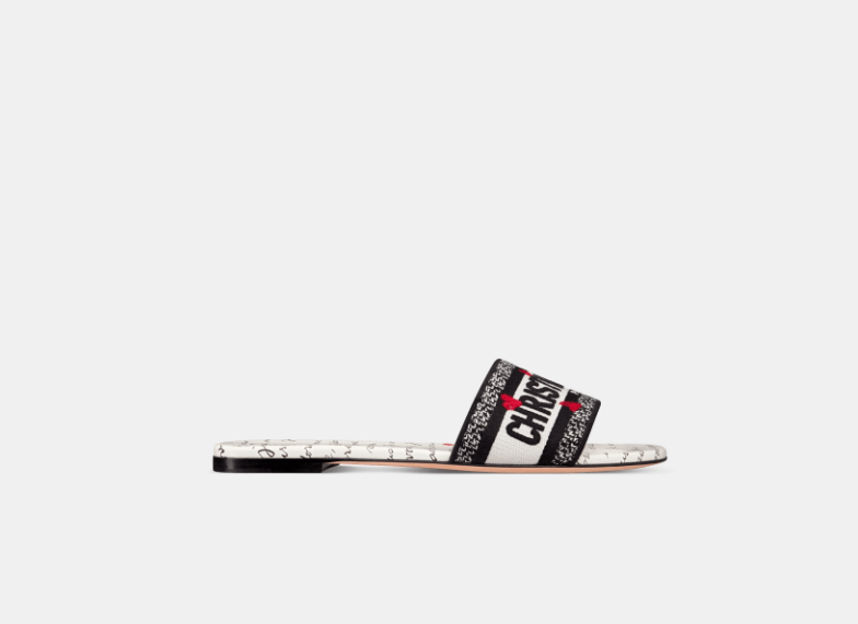 Dior o1w1db10625 KCQ209 Dioramour Dway Slides in Black/White Size US 10 / IT 40 - 1 Thumbnail