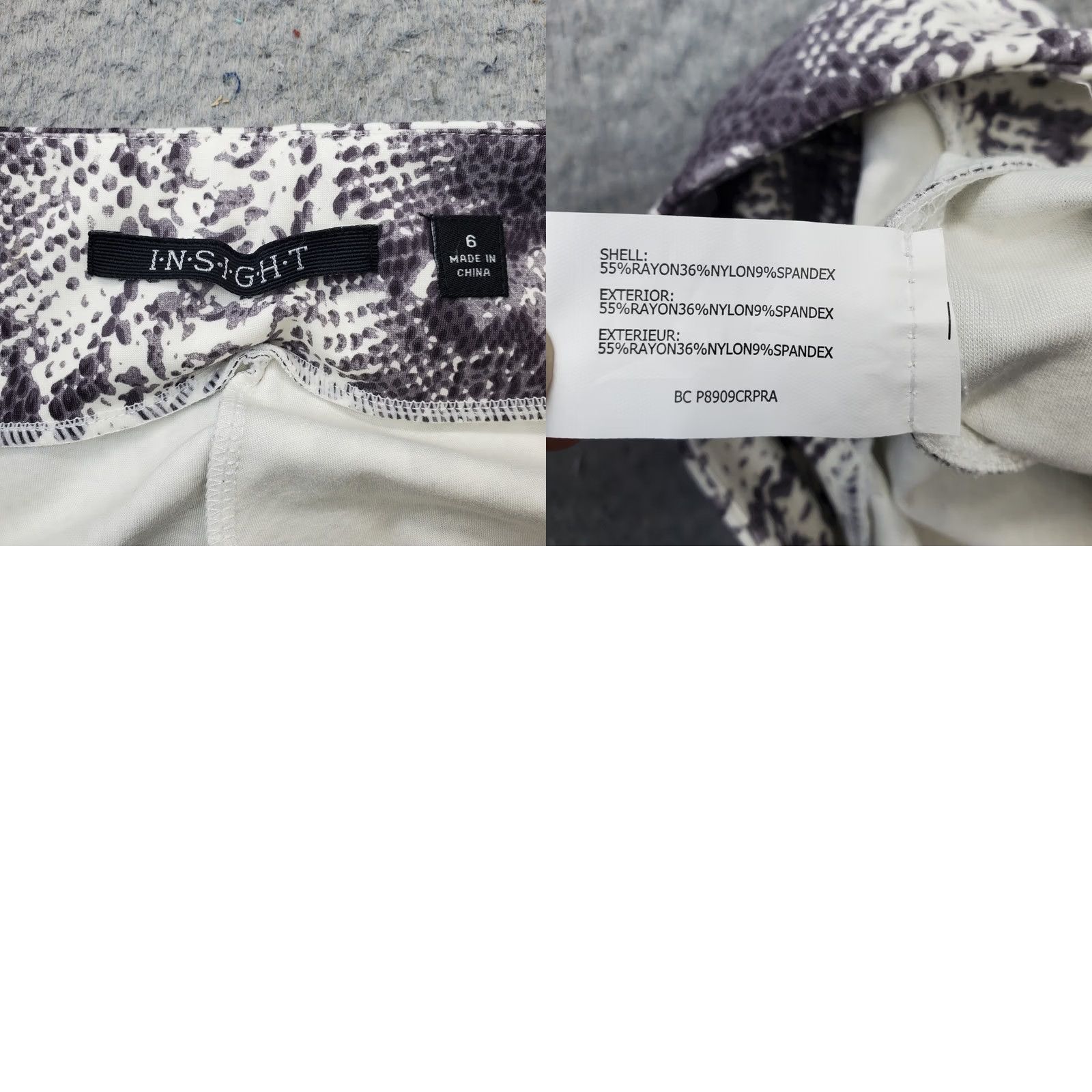 Insight Insight Pants Women 6 Multi Snake Print Regular Fit Flat Front High Waisted Size 28" / US 6 / IT 42 - 8 Thumbnail
